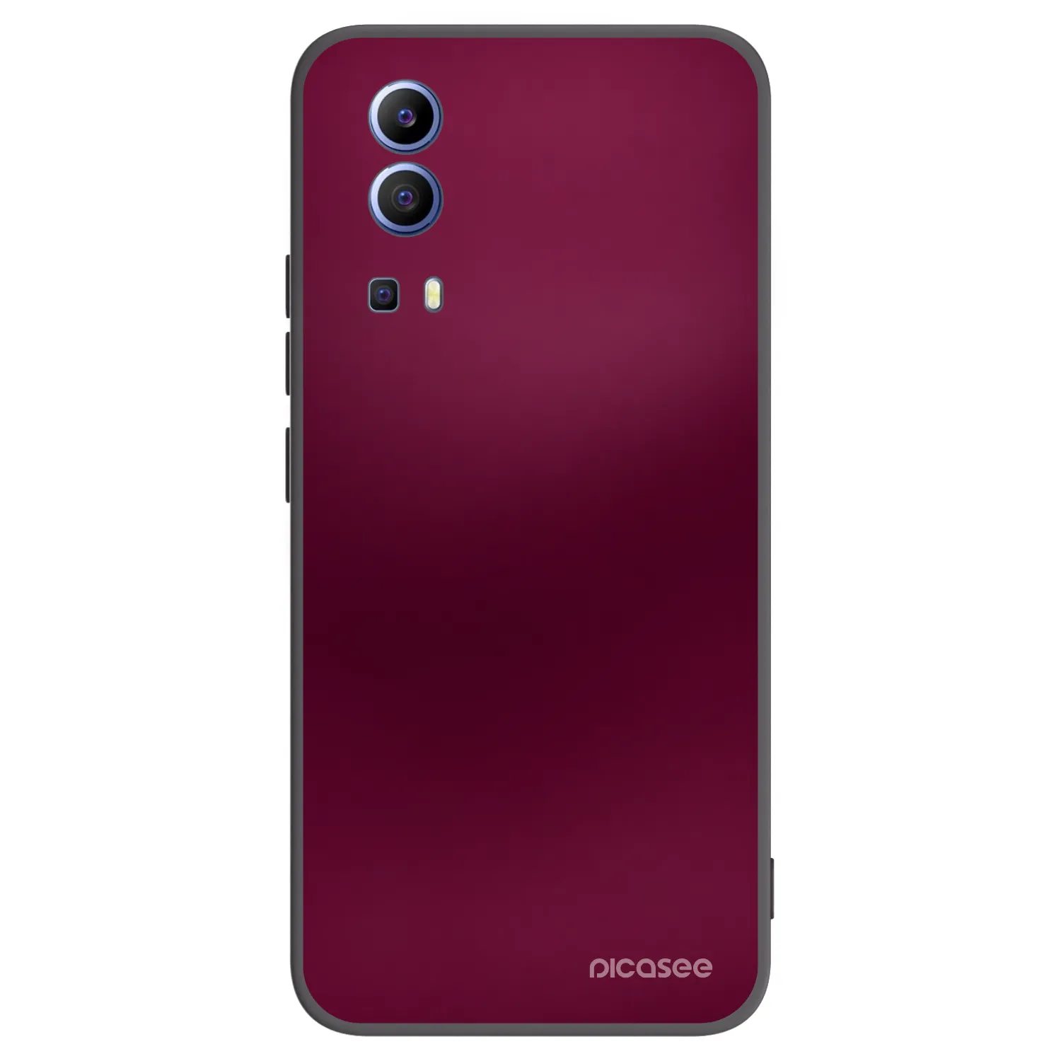 Picasee silikonowe czarne etui na Vivo Y52 5G - Velvet Bordeaux