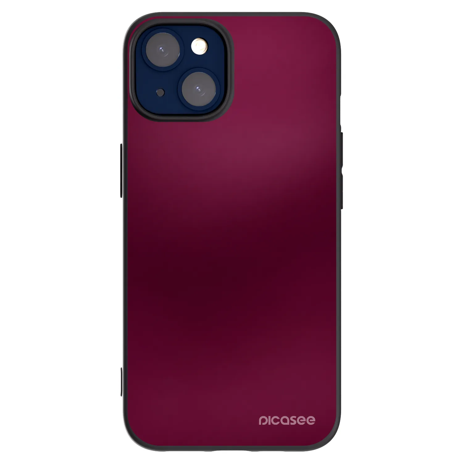 Picasee silikonowe czarne etui na Apple iPhone 14 - Velvet Bordeaux