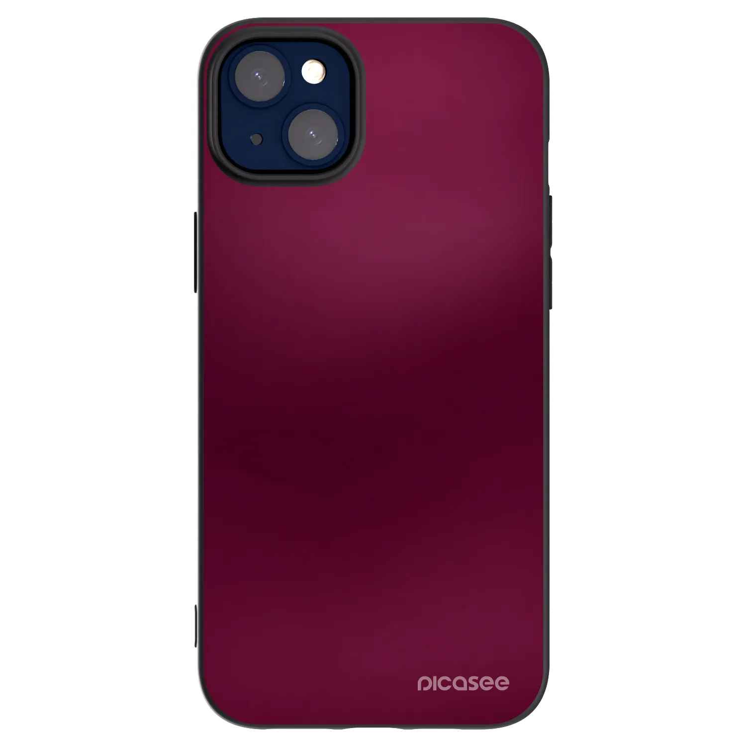 Picasee silikonowe czarne etui na Apple iPhone 14 Plus - Velvet Bordeaux