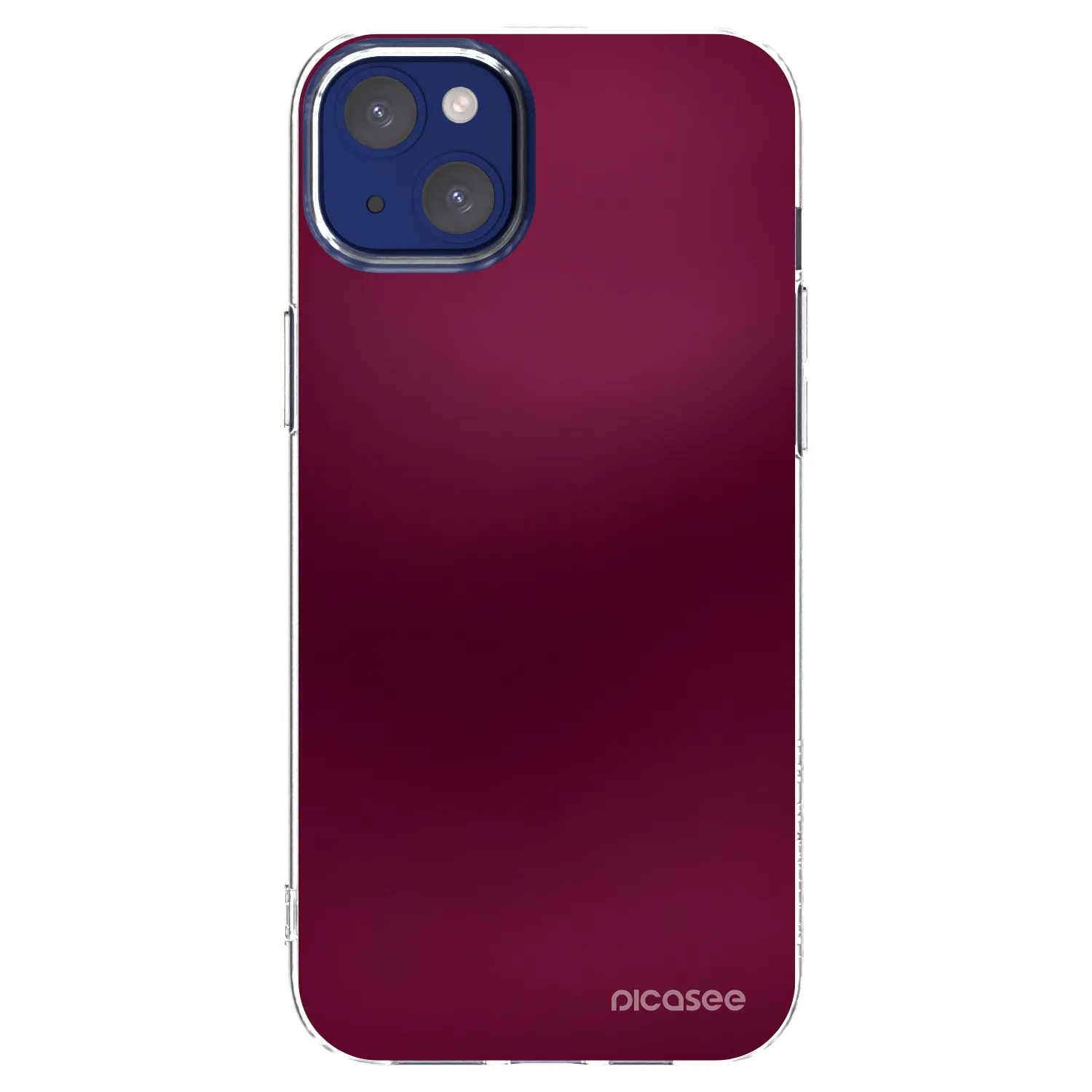 Picasee silikonowe przeźroczyste etui na Apple iPhone 14 Plus - Velvet Bordeaux