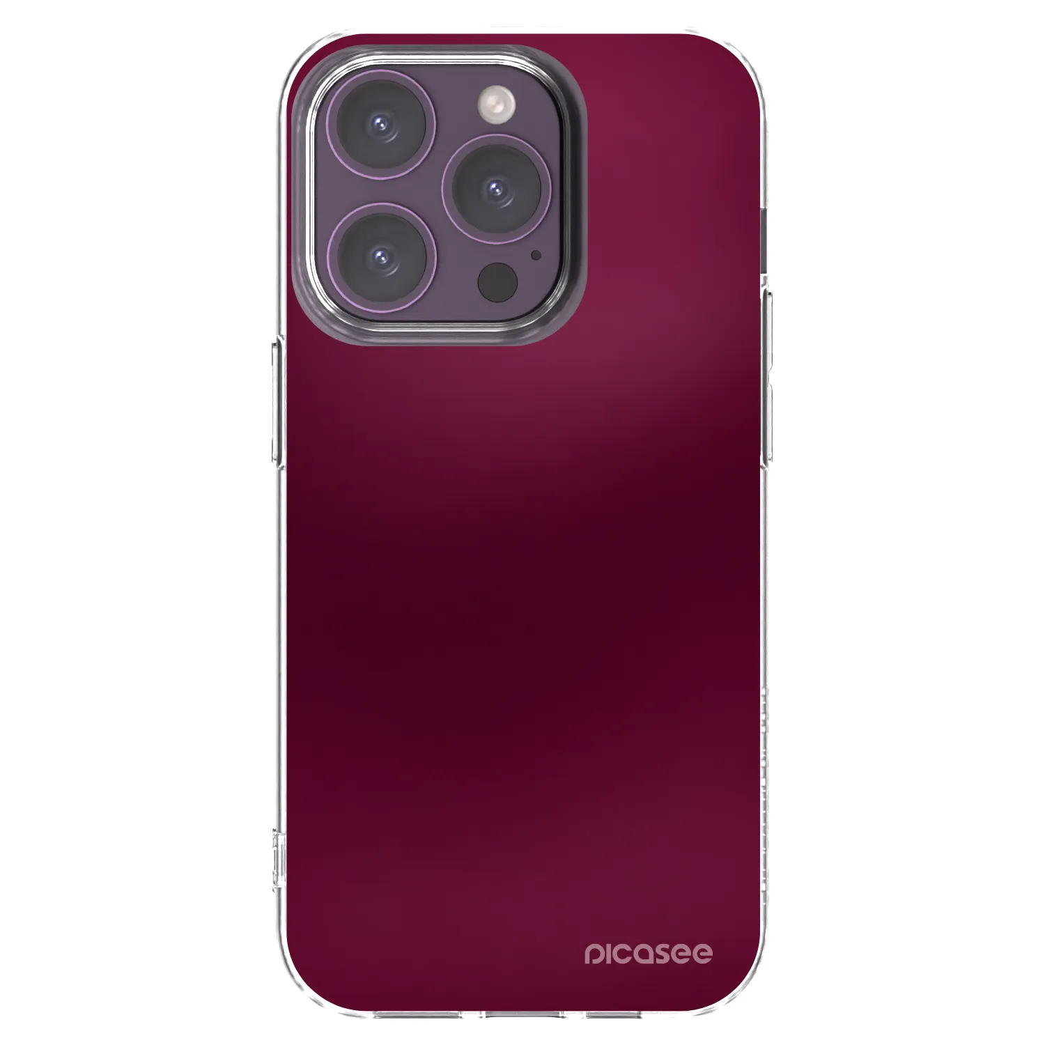 Picasee silikonowe przeźroczyste etui na Apple iPhone 14 Pro - Velvet Bordeaux