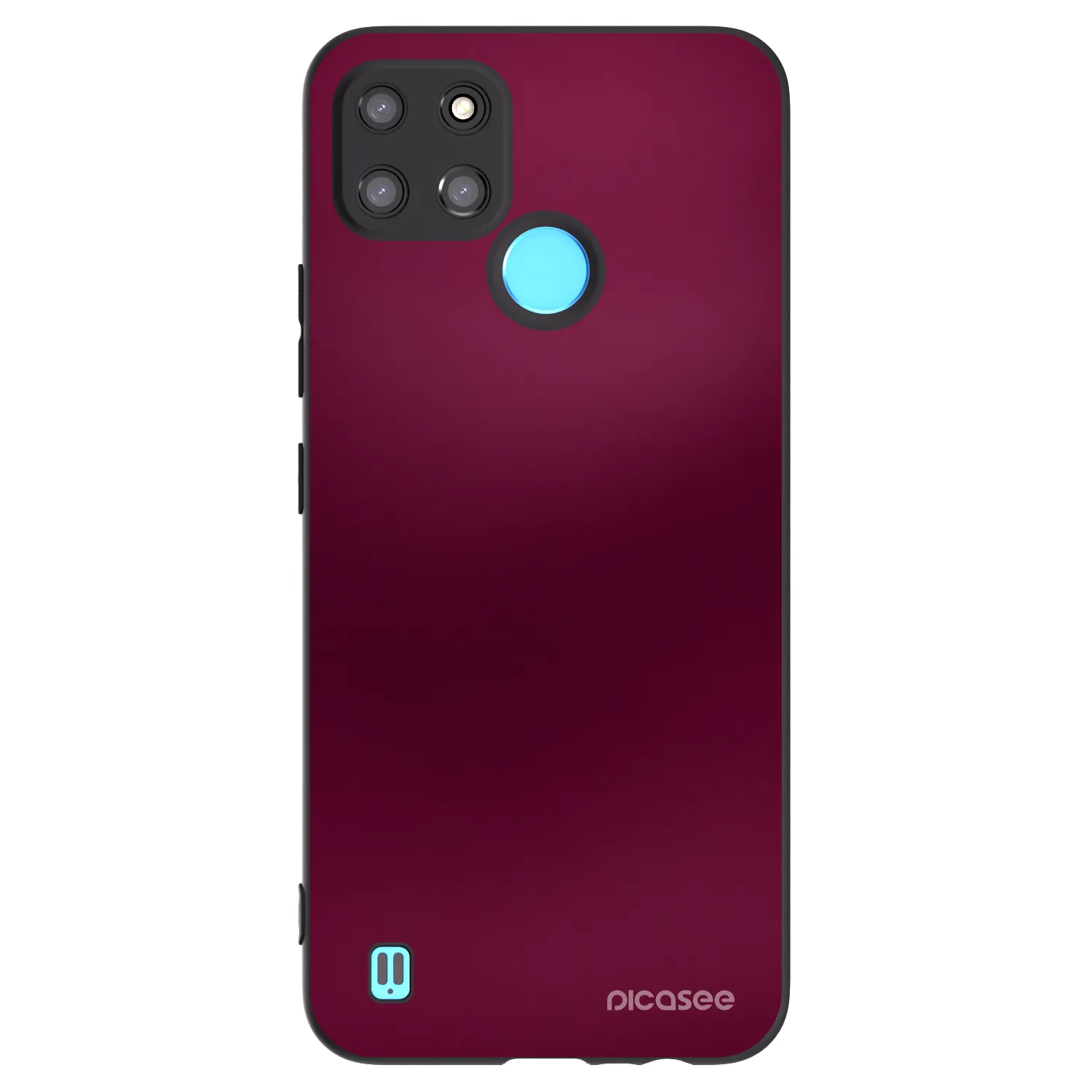 Picasee silikonowe czarne etui na Realme C21Y - Velvet Bordeaux