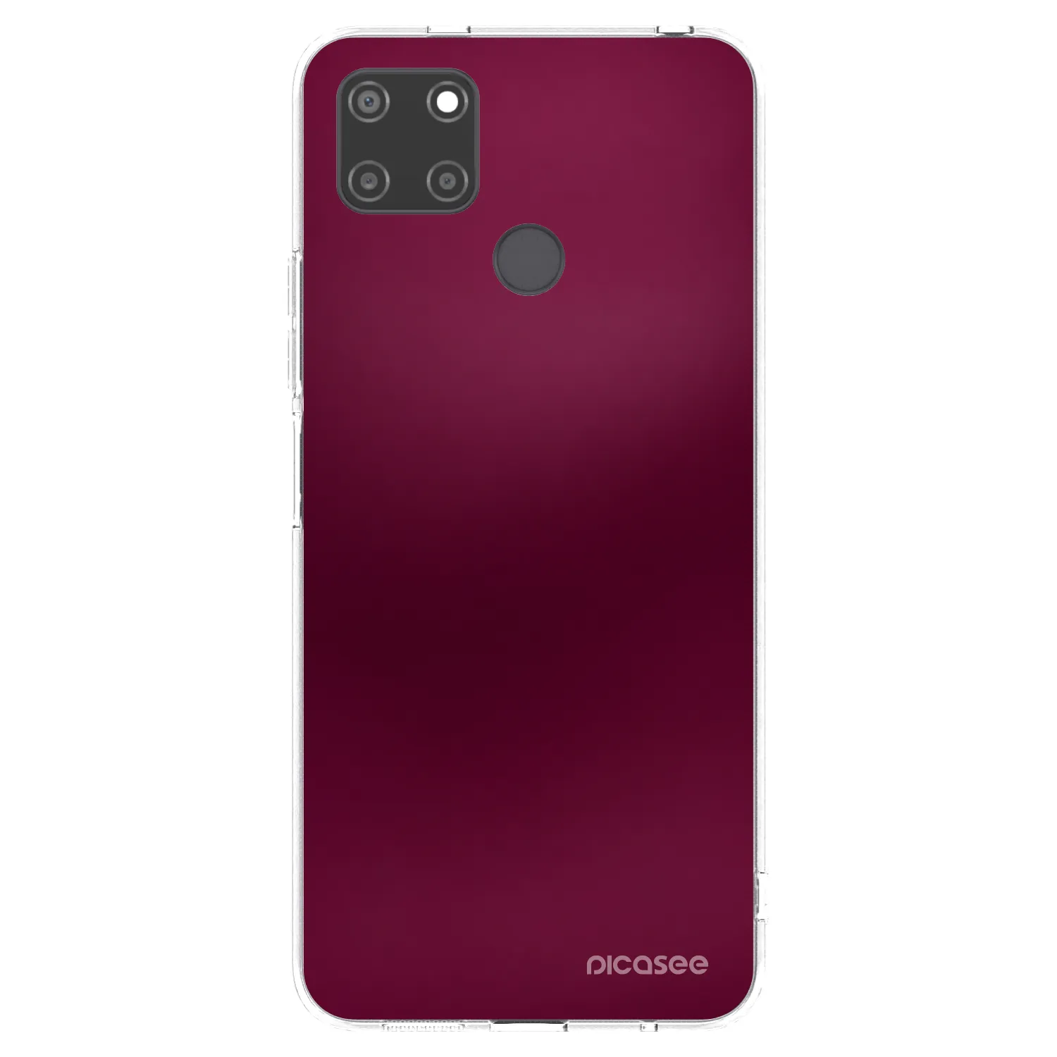 Picasee silikonowe przeźroczyste etui na Realme C21Y - Velvet Bordeaux