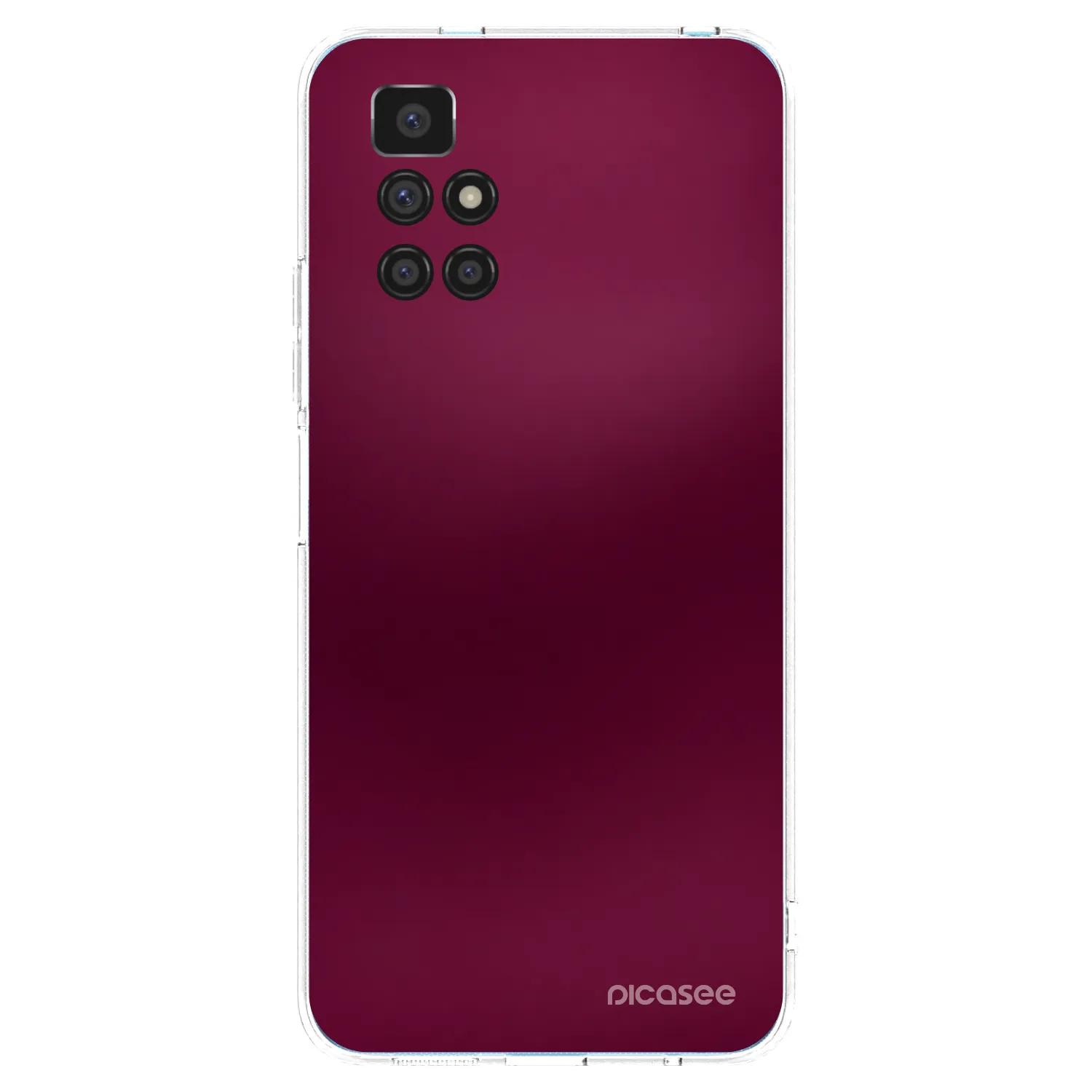 Picasee silikonowe przeźroczyste etui na Xiaomi Redmi 10 (2022) - Velvet Bordeaux