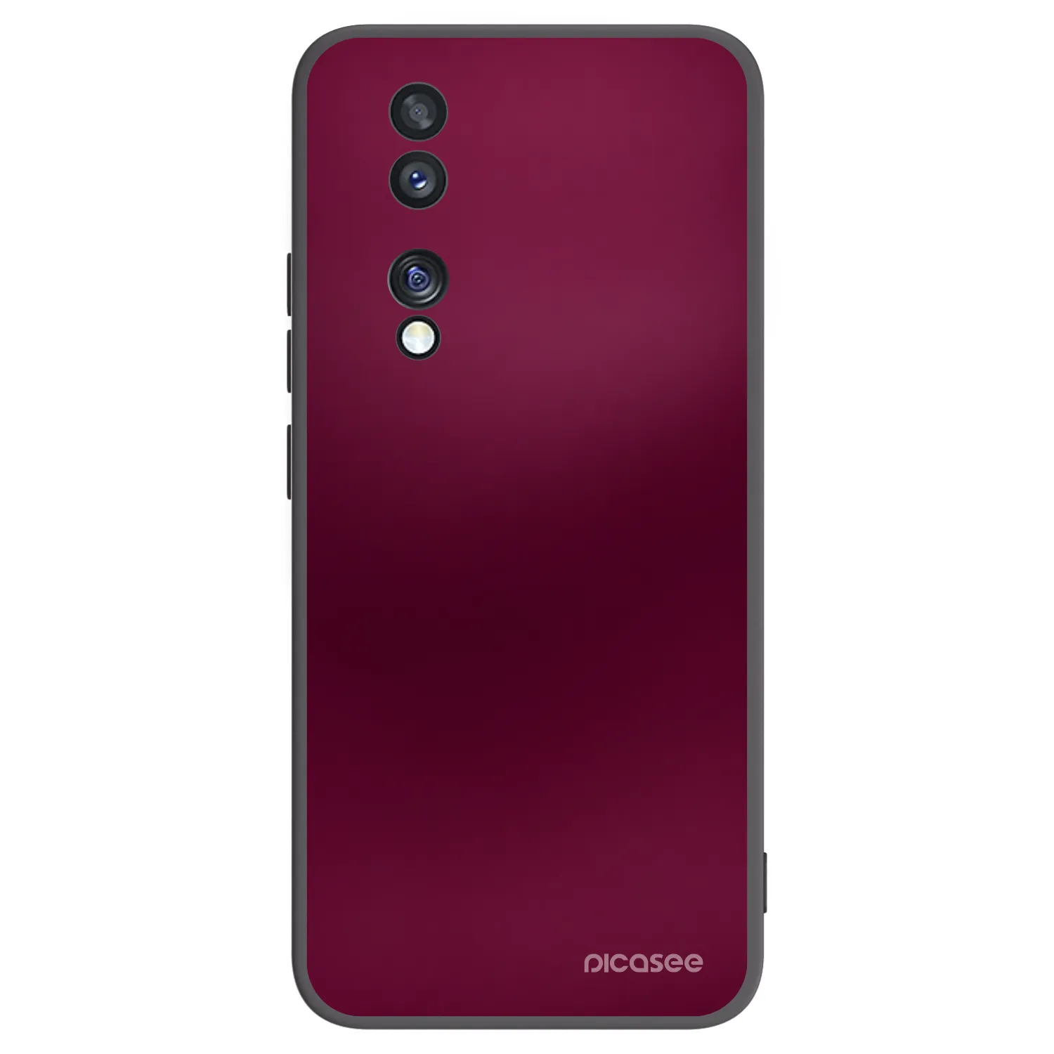 Picasee silikonowe czarne etui na Honor 70 - Velvet Bordeaux