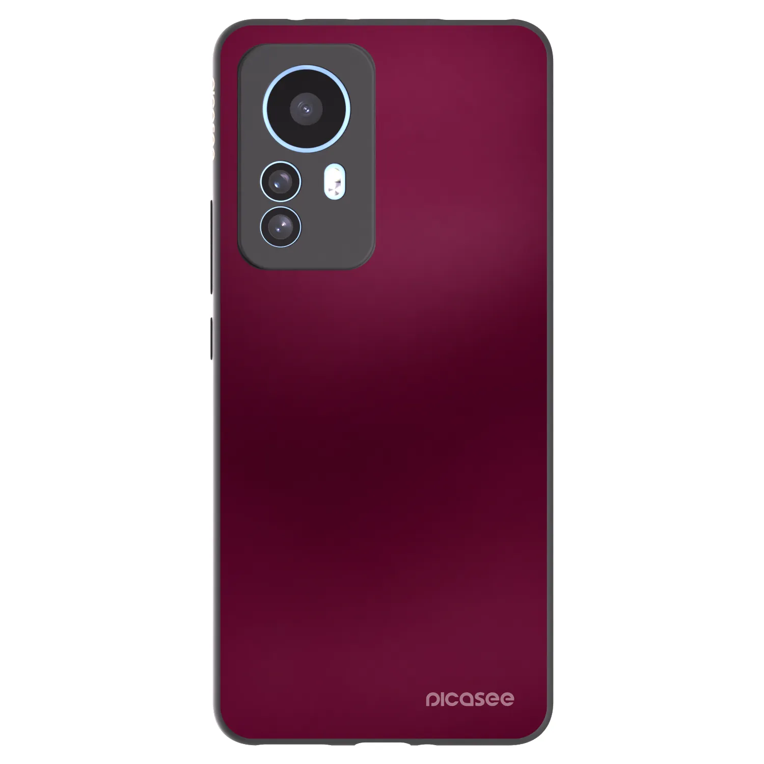 Picasee silikonowe czarne etui na Xiaomi 12T - Velvet Bordeaux
