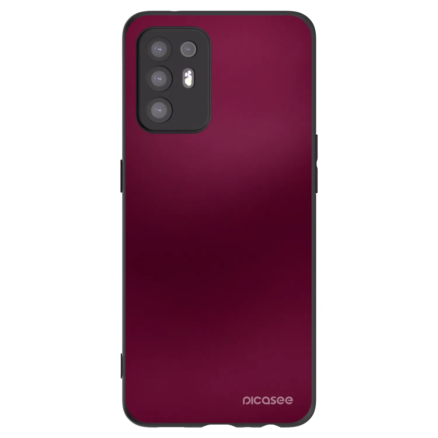 Picasee silikonowe czarne etui na OPPO A94 5G - Velvet Bordeaux