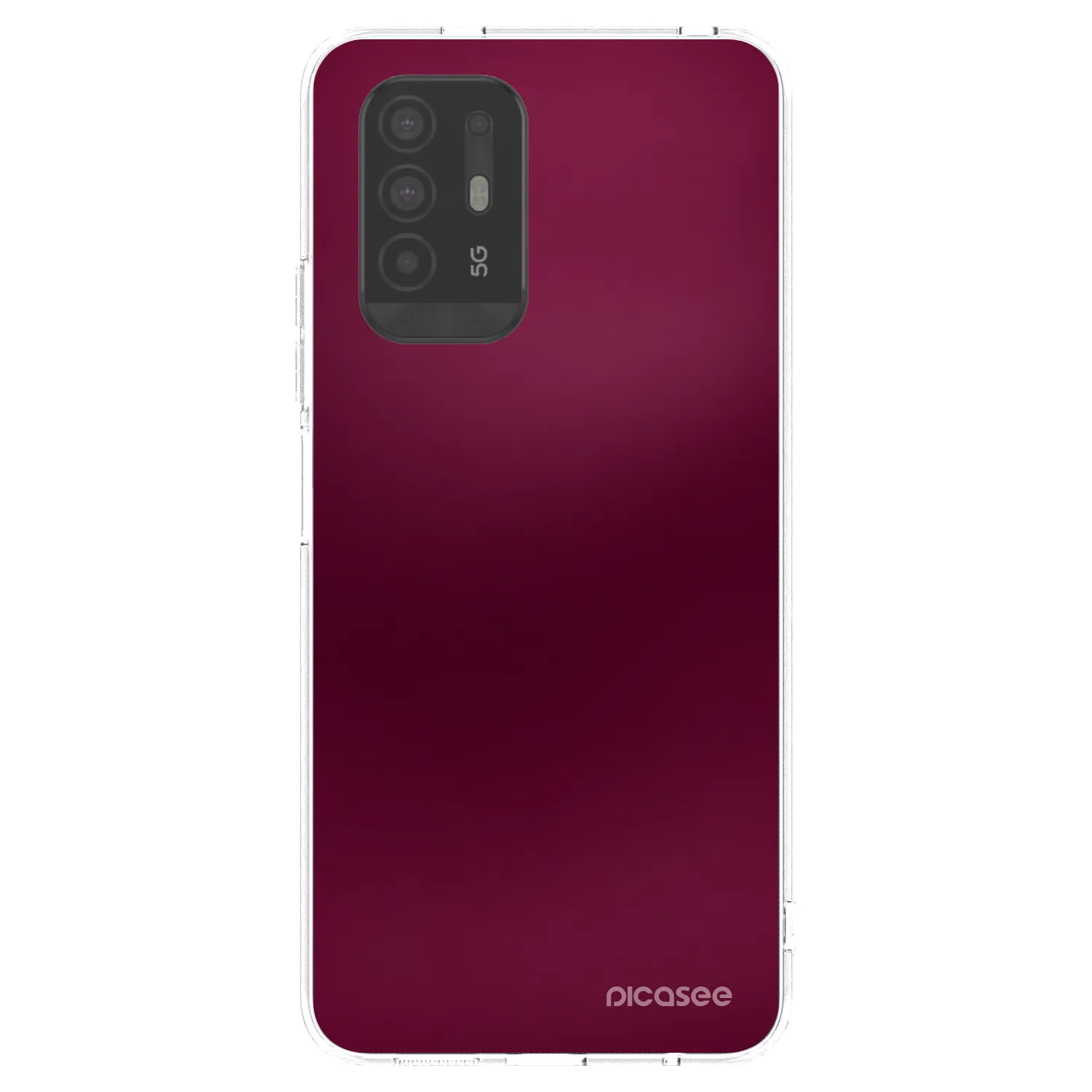 Picasee silikonowe przeźroczyste etui na OPPO A94 5G - Velvet Bordeaux