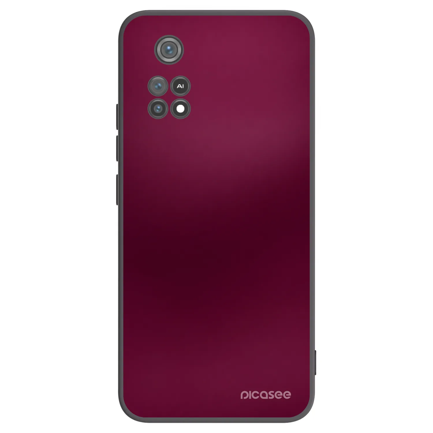Picasee silikonowe czarne etui na Xiaomi Poco M4 Pro - Velvet Bordeaux