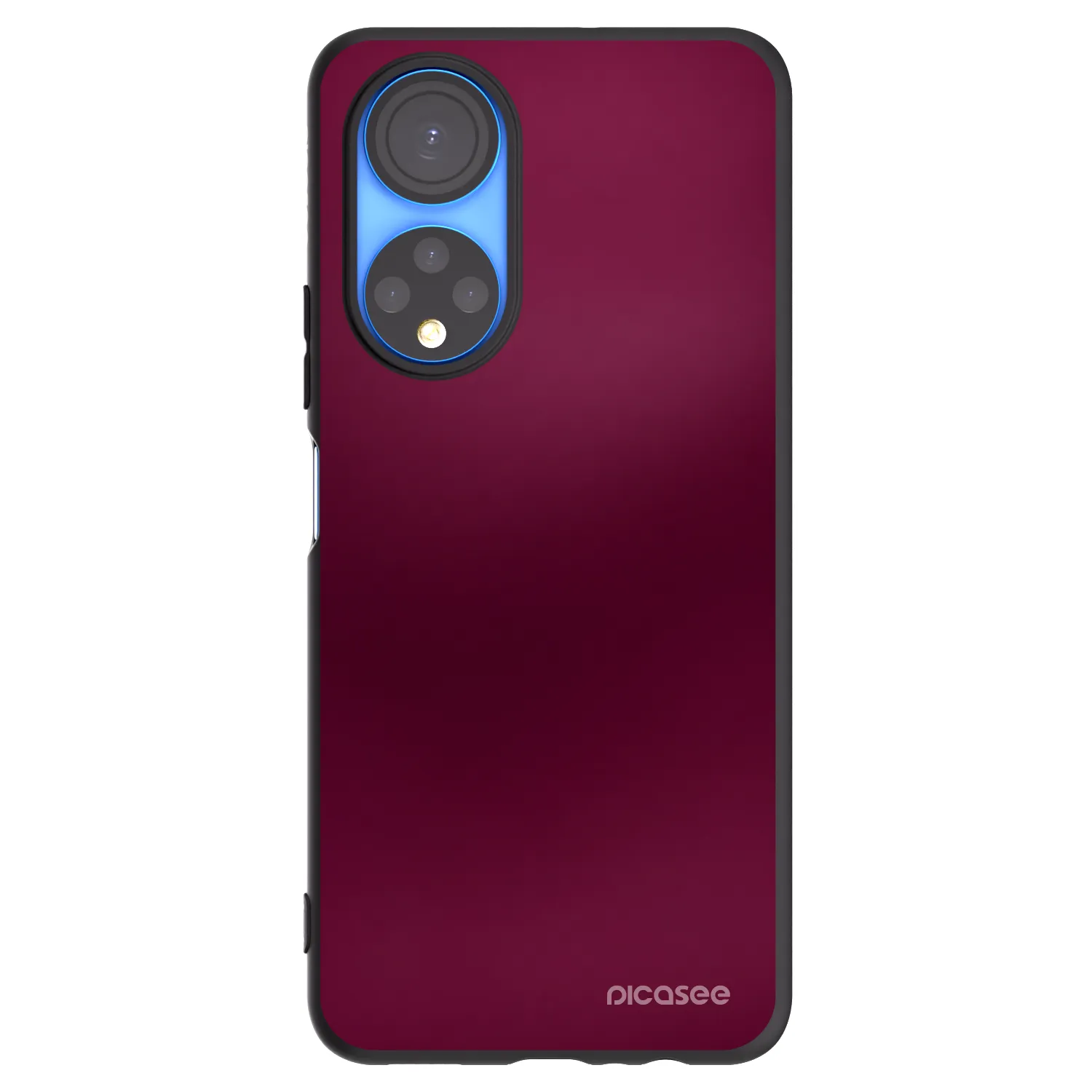 Picasee silikonowe czarne etui na Honor X7 - Velvet Bordeaux