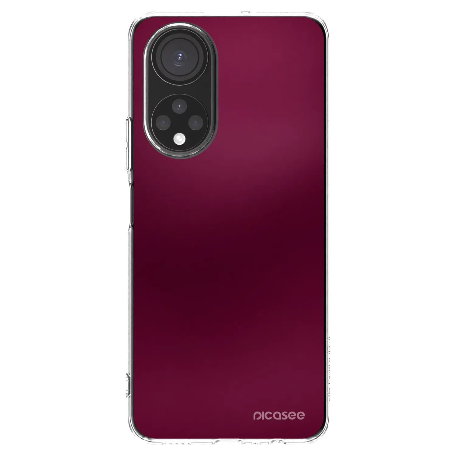 Picasee silikonowe przeźroczyste etui na Honor X7 - Velvet Bordeaux