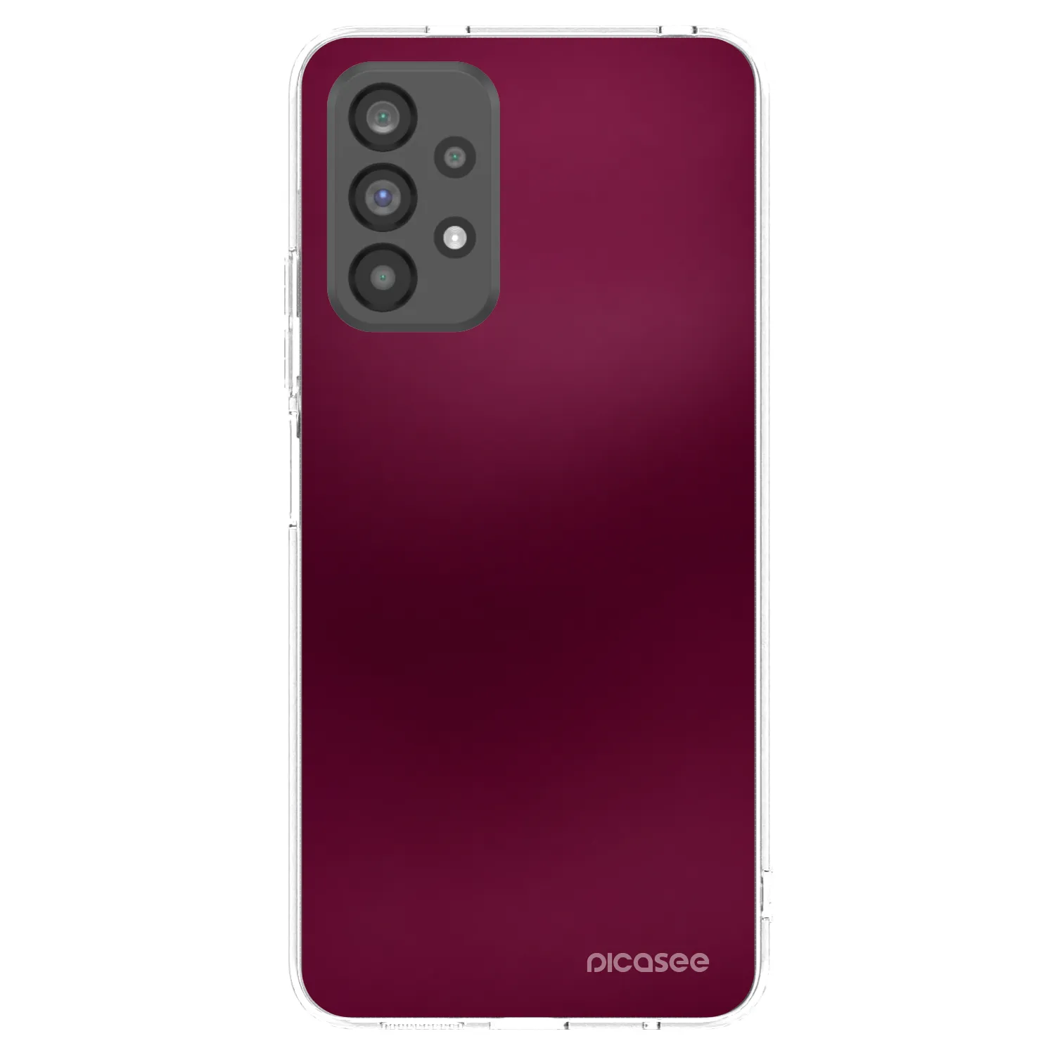 Picasee silikonowe przeźroczyste etui na Samsung Galaxy A73 5G - Velvet Bordeaux