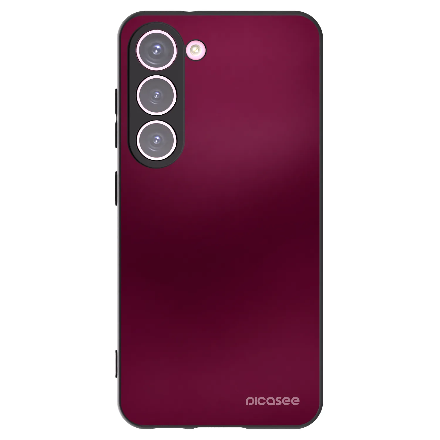 Picasee silikonowe czarne etui na Samsung Galaxy S23 5G - Velvet Bordeaux