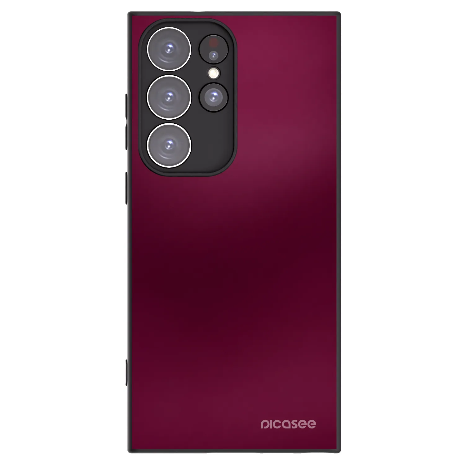 Picasee silikonowe czarne etui na Samsung Galaxy S23 Ultra 5G - Velvet Bordeaux