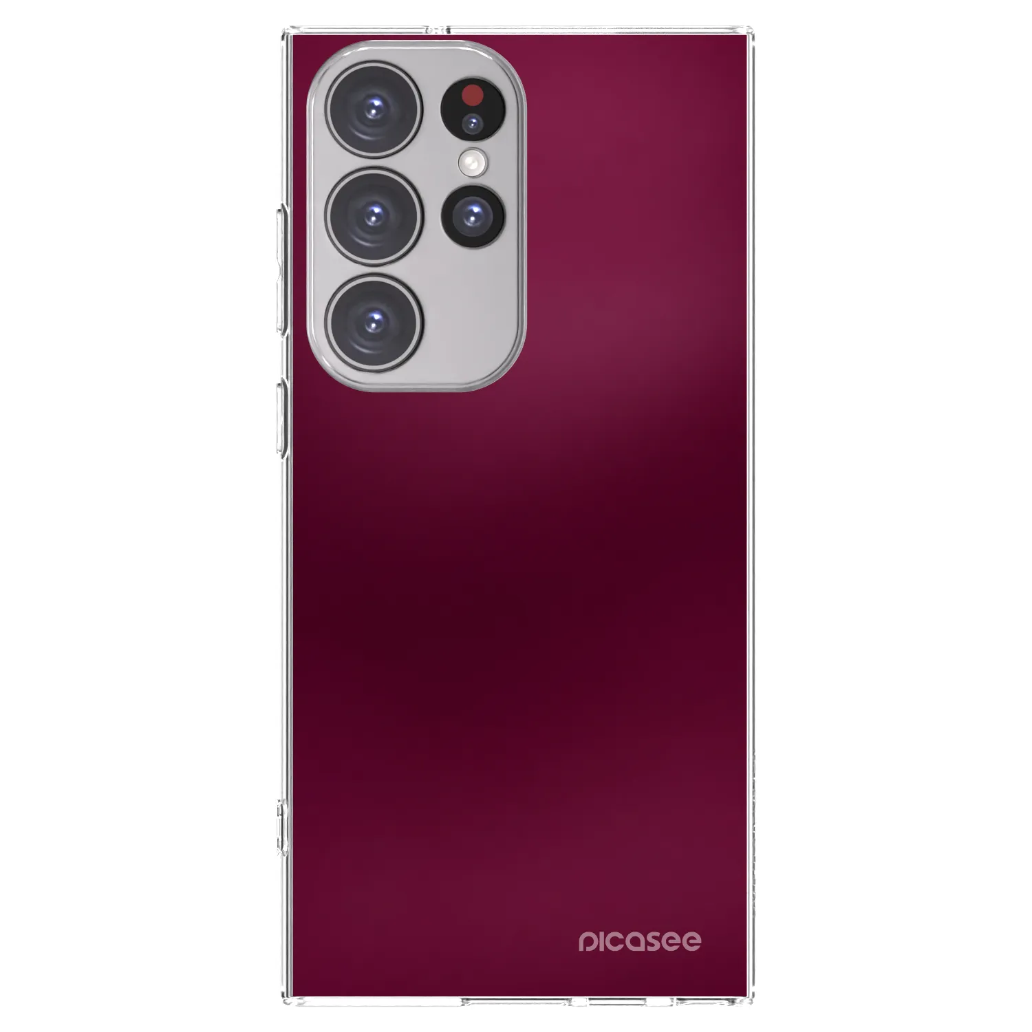 Picasee silikonowe przeźroczyste etui na Samsung Galaxy S23 Ultra 5G - Velvet Bordeaux