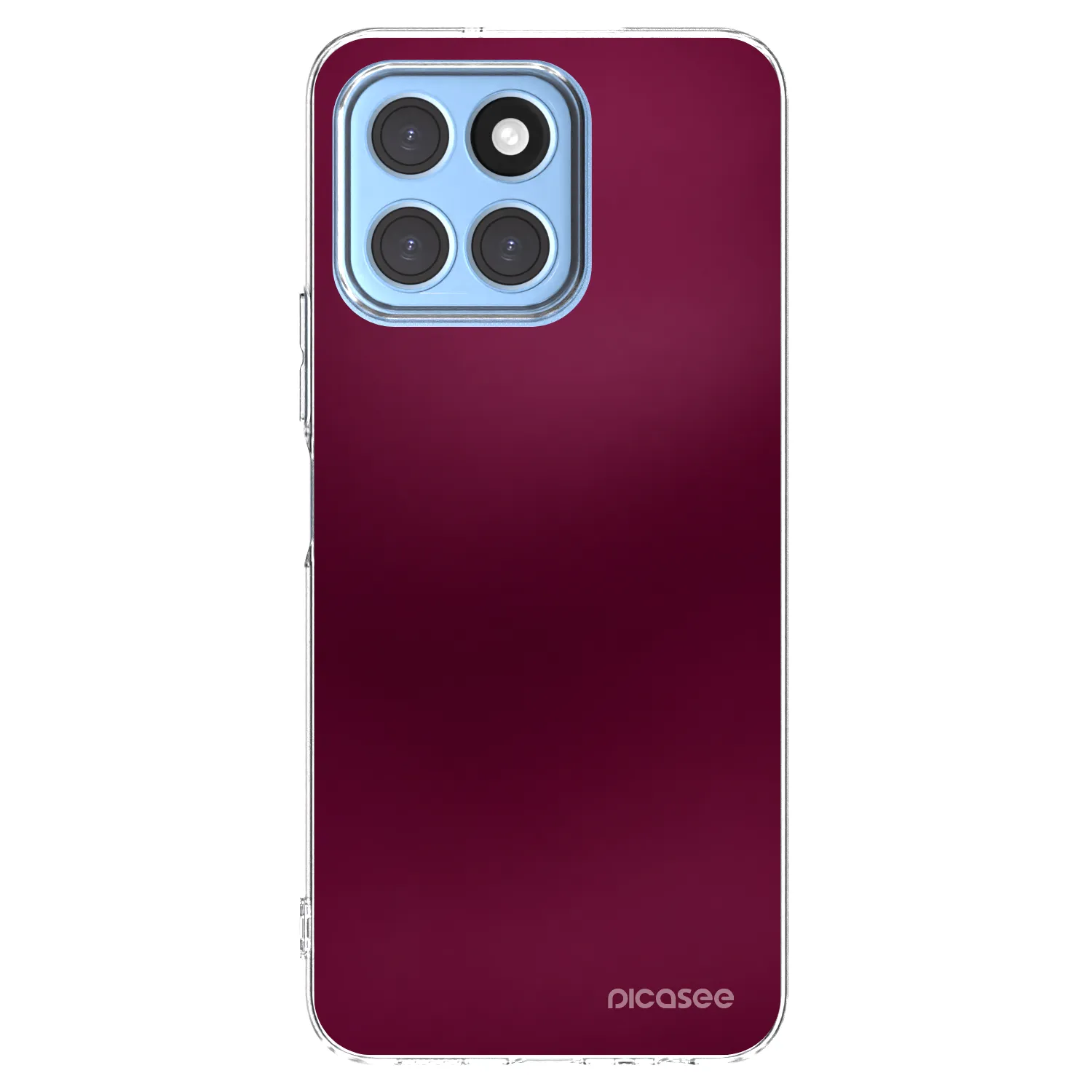 Picasee silikonowe przeźroczyste etui na Honor X8 5G - Velvet Bordeaux