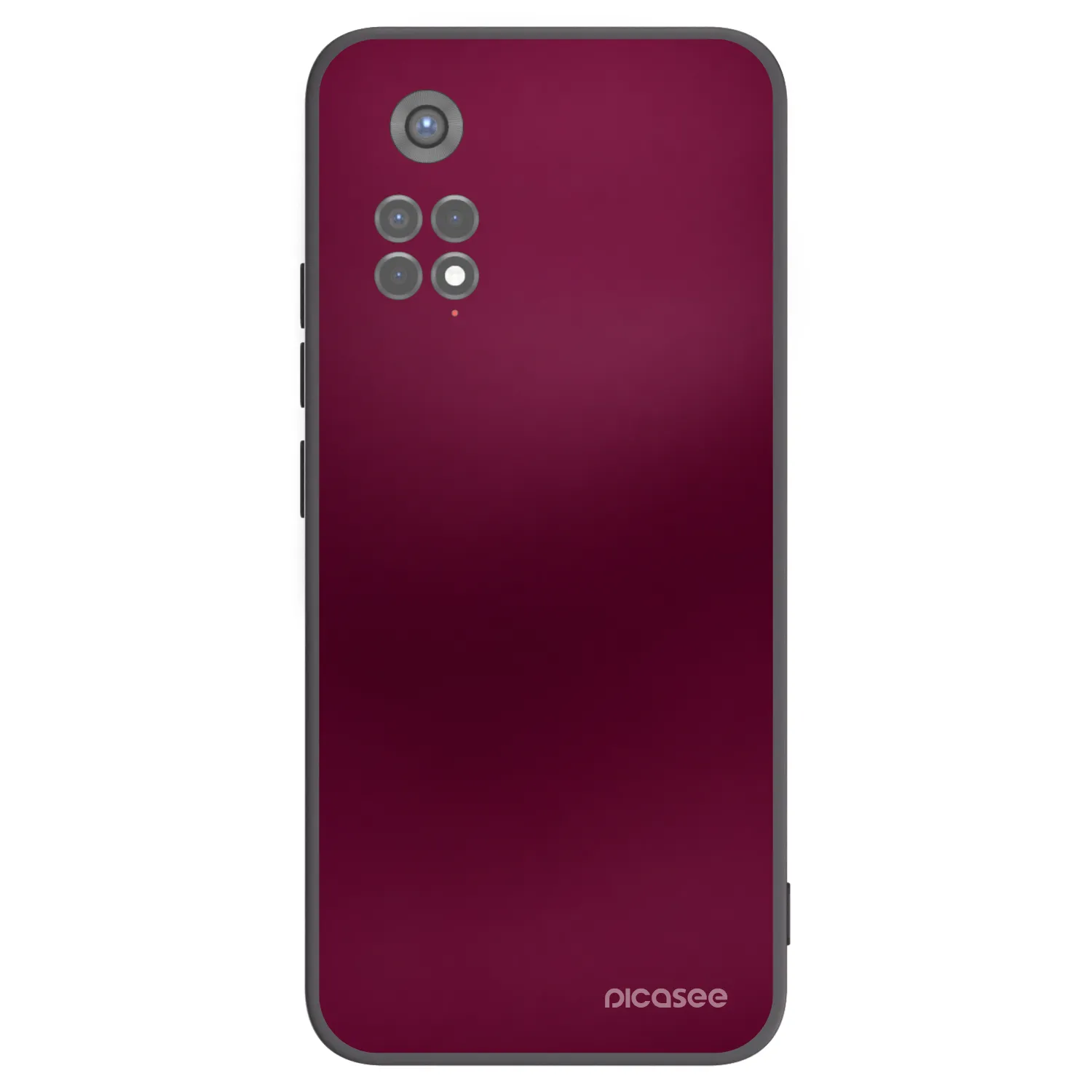 Picasee silikonowe czarne etui na Xiaomi Redmi Note 11S 5G - Velvet Bordeaux