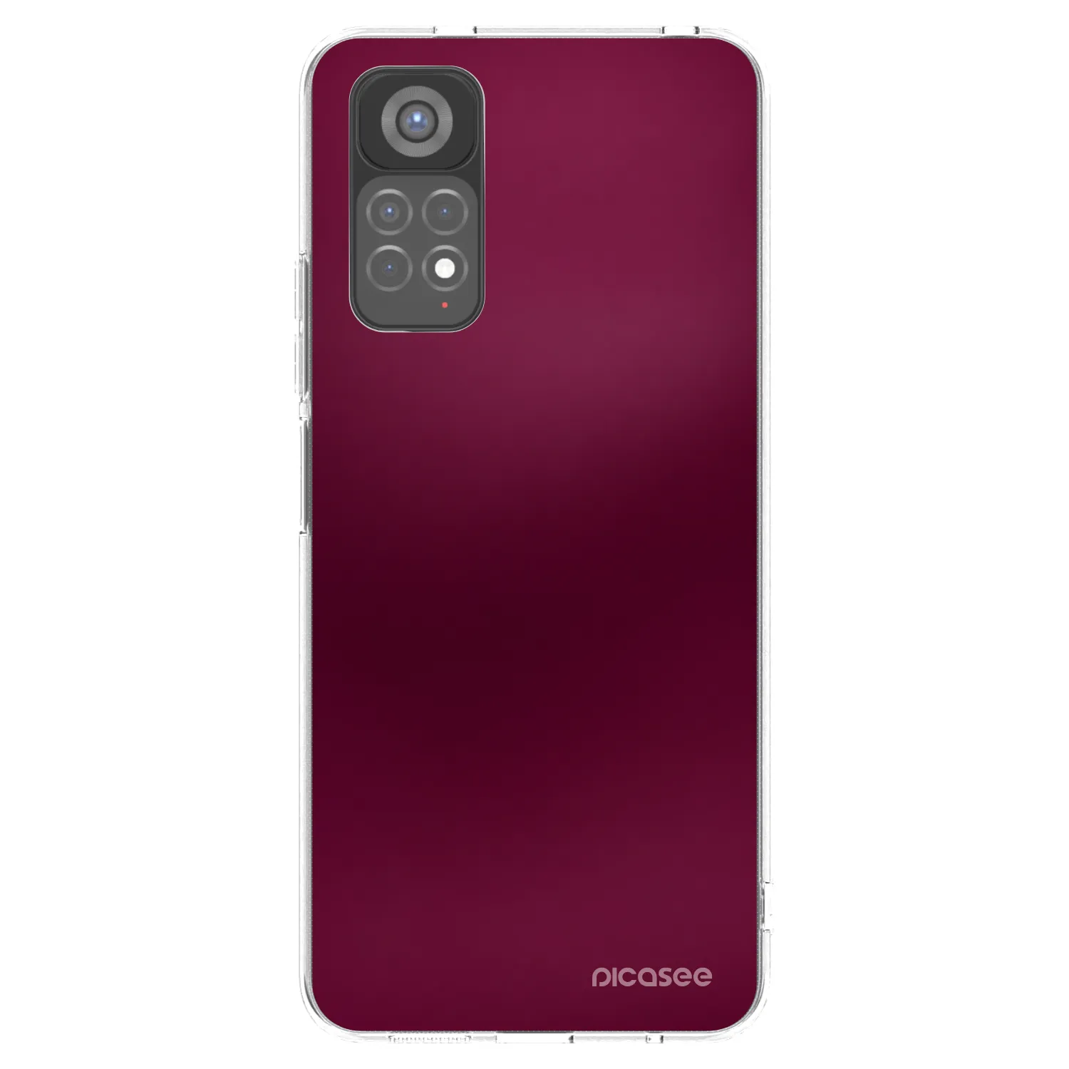 Picasee silikonowe przeźroczyste etui na Xiaomi Redmi Note 11S 5G - Velvet Bordeaux