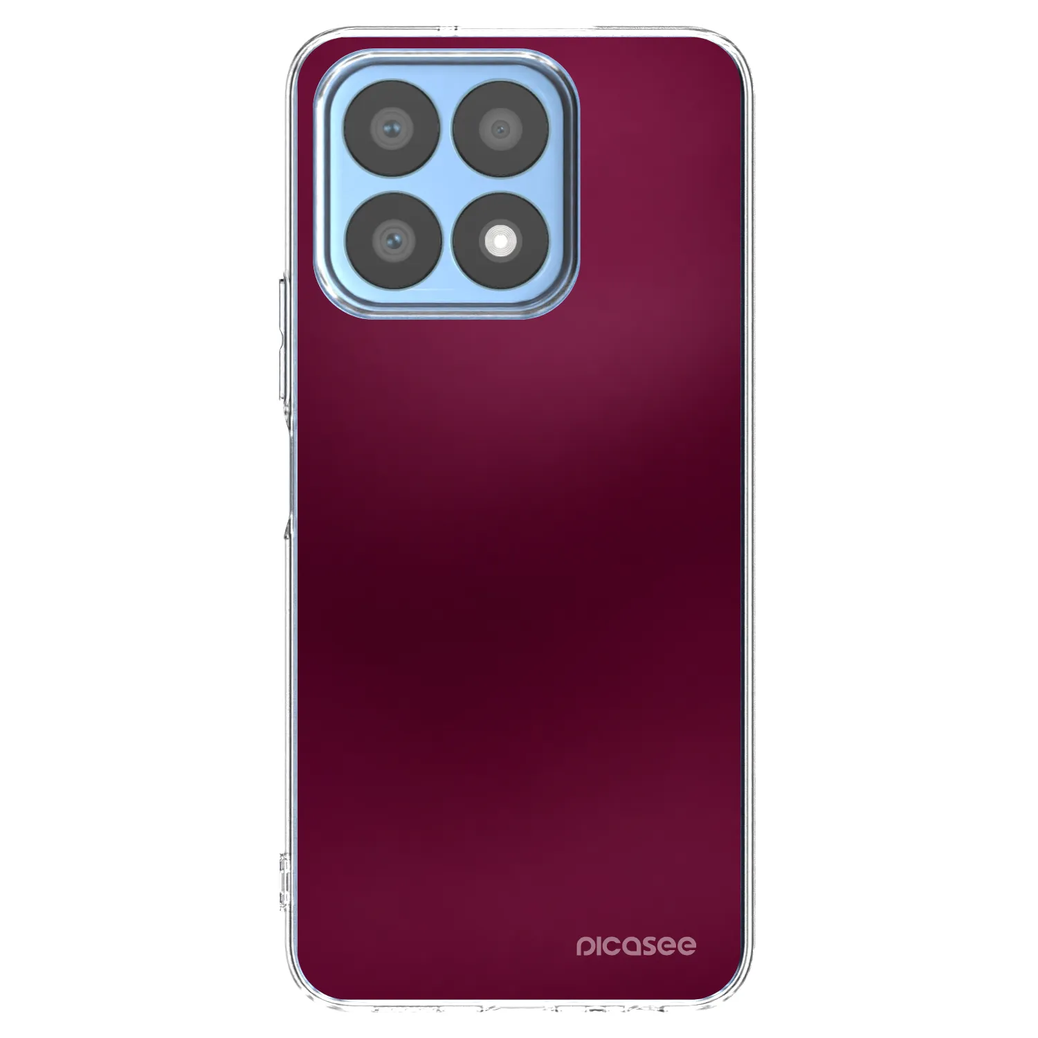 Picasee silikonowe przeźroczyste etui na Honor X8a - Velvet Bordeaux