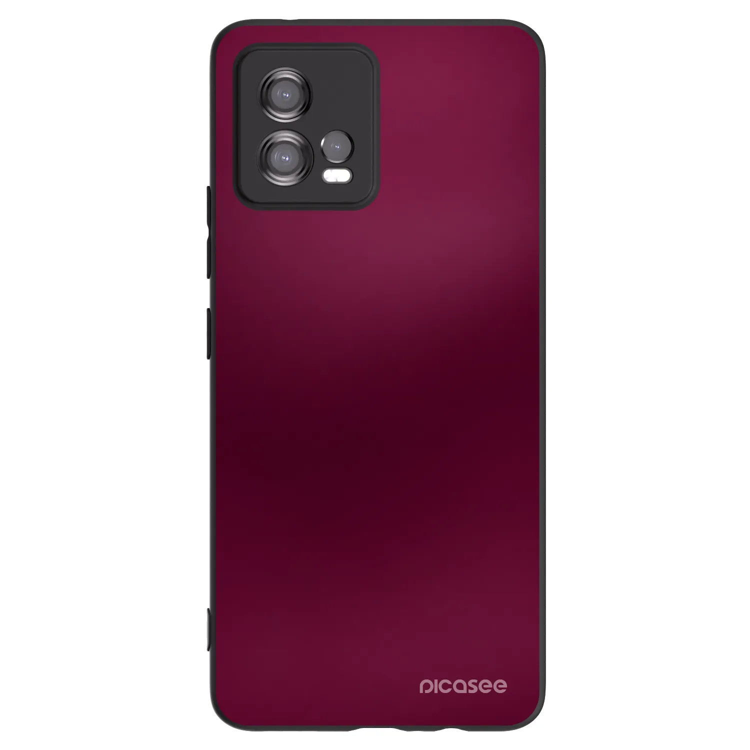 Picasee silikonowe czarne etui na Motorola Moto G72 - Velvet Bordeaux