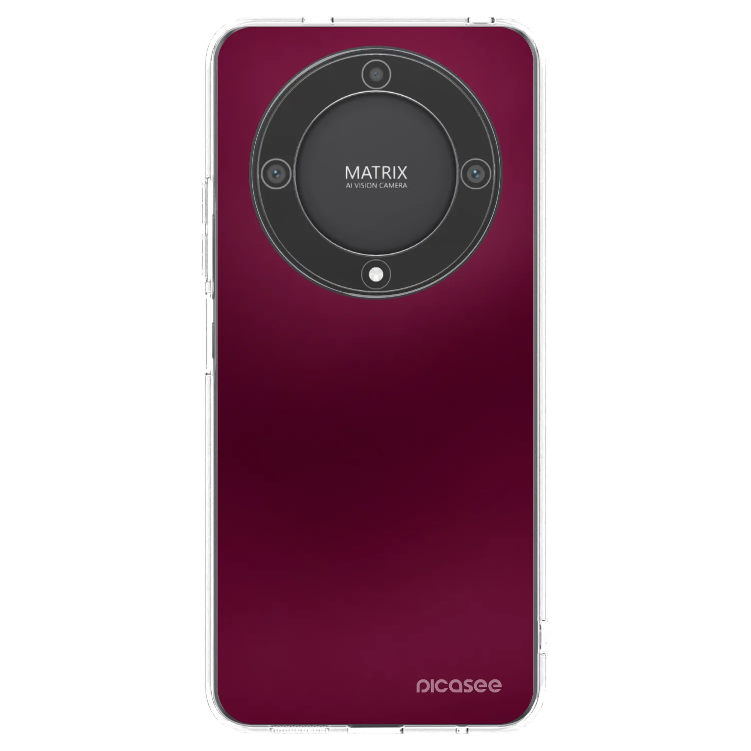 Picasee silikonowe przeźroczyste etui na Honor Magic5 Lite 5G - Velvet Bordeaux