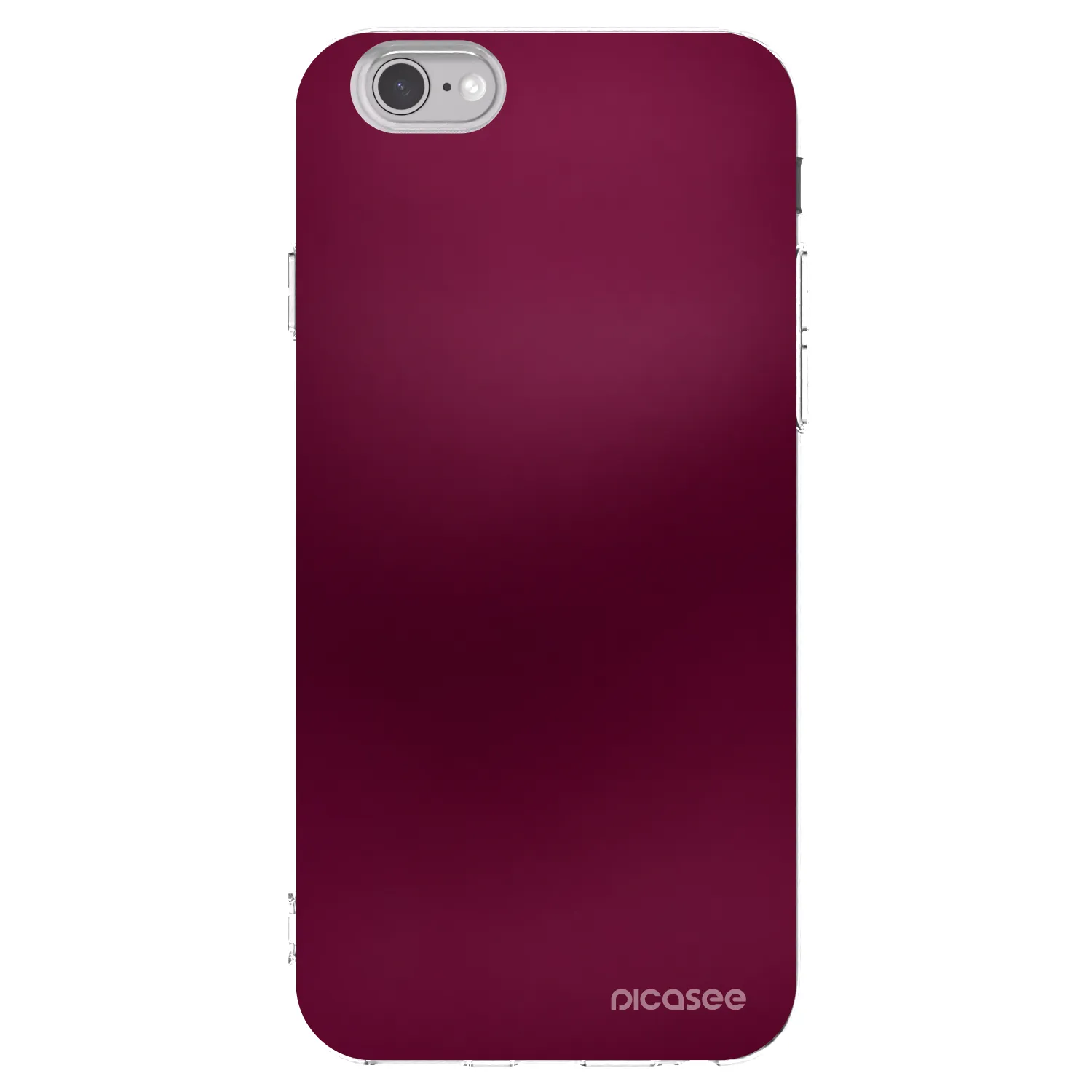 Picasee silikonowe przeźroczyste etui na Apple iPhone 6/6S - Velvet Bordeaux