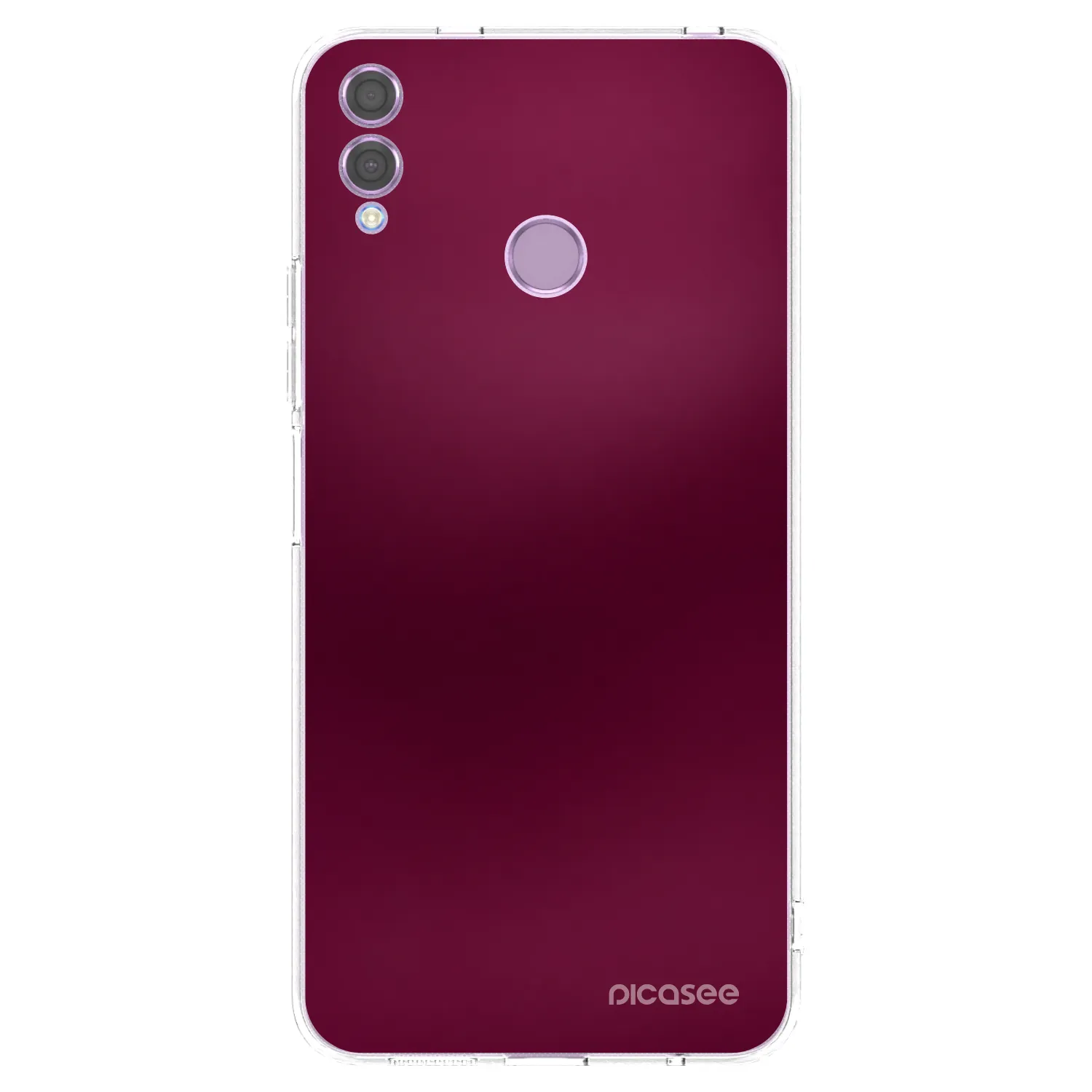 Picasee silikonowe przeźroczyste etui na Honor 8X - Velvet Bordeaux