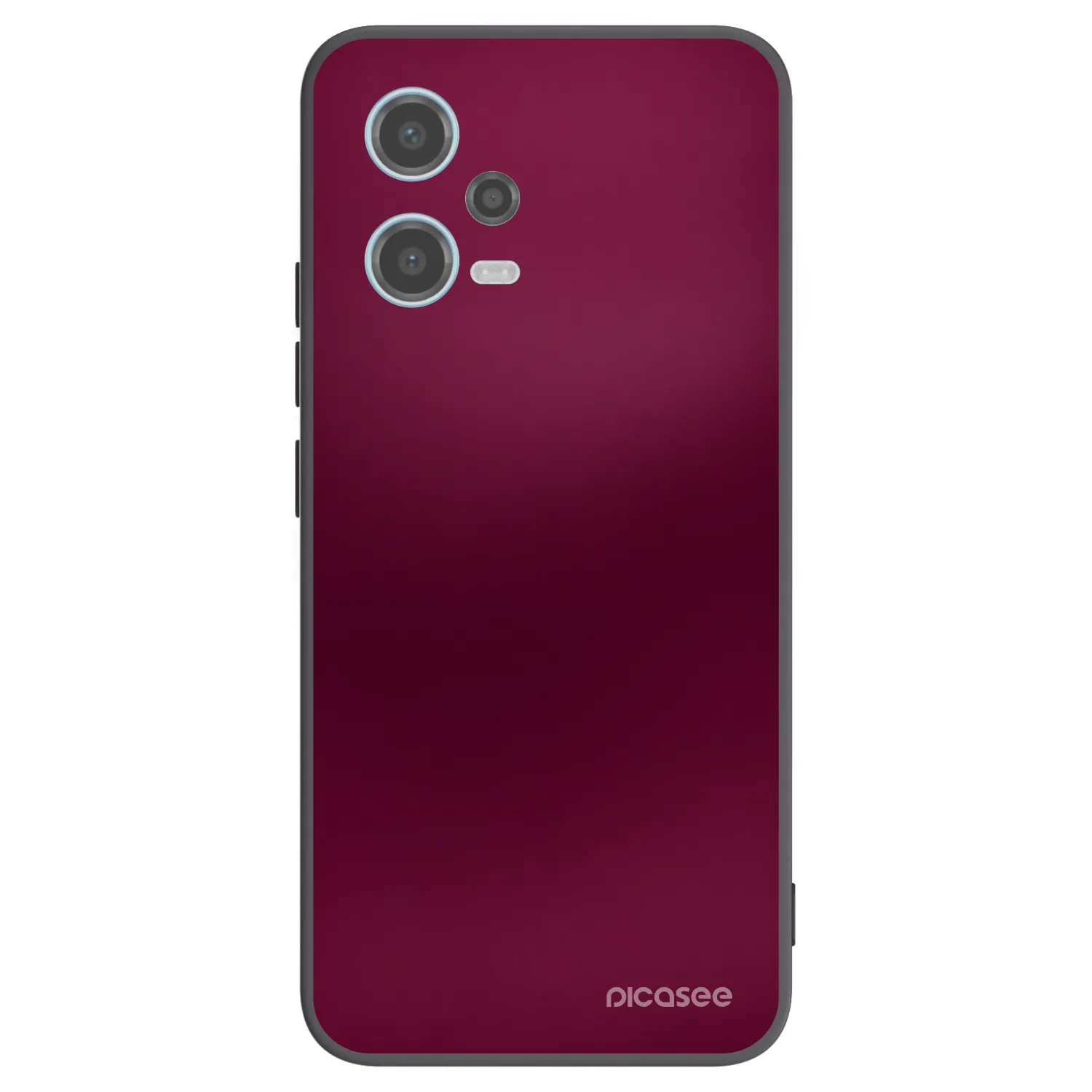 Picasee silikonowe czarne etui na Xiaomi Redmi Note 12 5G - Velvet Bordeaux