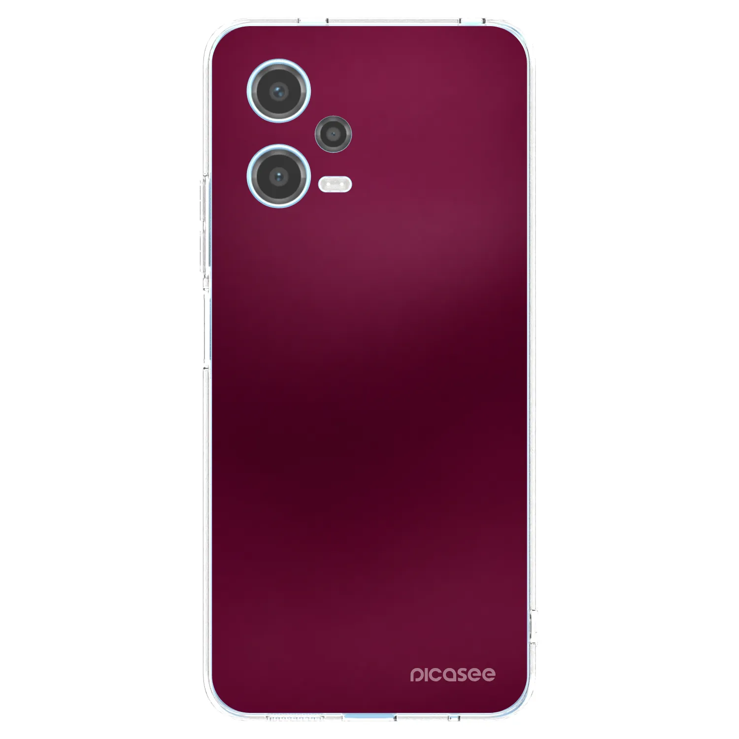 Picasee silikonowe przeźroczyste etui na Xiaomi Redmi Note 12 5G - Velvet Bordeaux