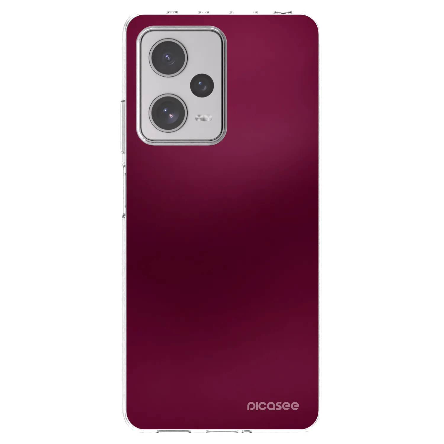 Picasee silikonowe przeźroczyste etui na Xiaomi Redmi Note 12 Pro+ 5G - Velvet Bordeaux