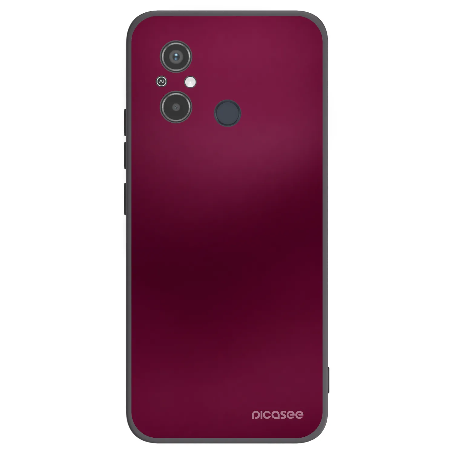Picasee silikonowe czarne etui na Xiaomi Redmi 12C - Velvet Bordeaux