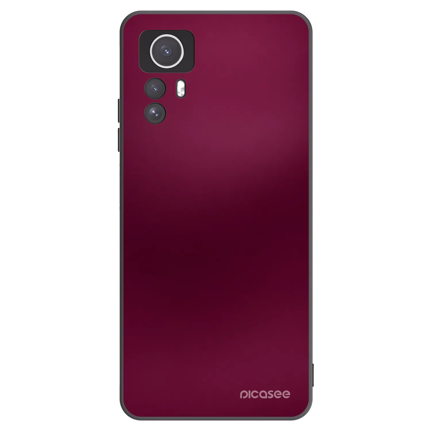 Picasee silikonowe czarne etui na Xiaomi Redmi Note 12S - Velvet Bordeaux