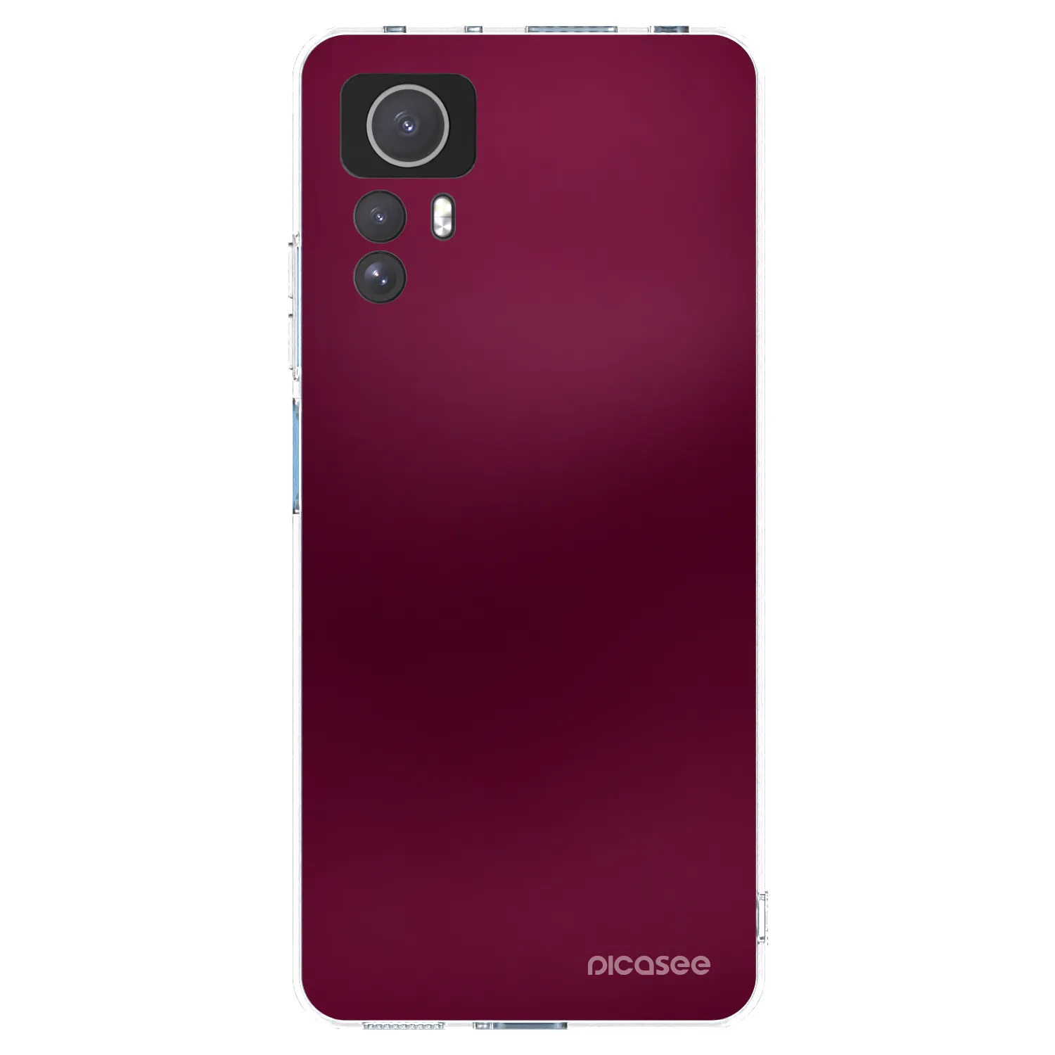 Picasee silikonowe przeźroczyste etui na Xiaomi Redmi Note 12S - Velvet Bordeaux