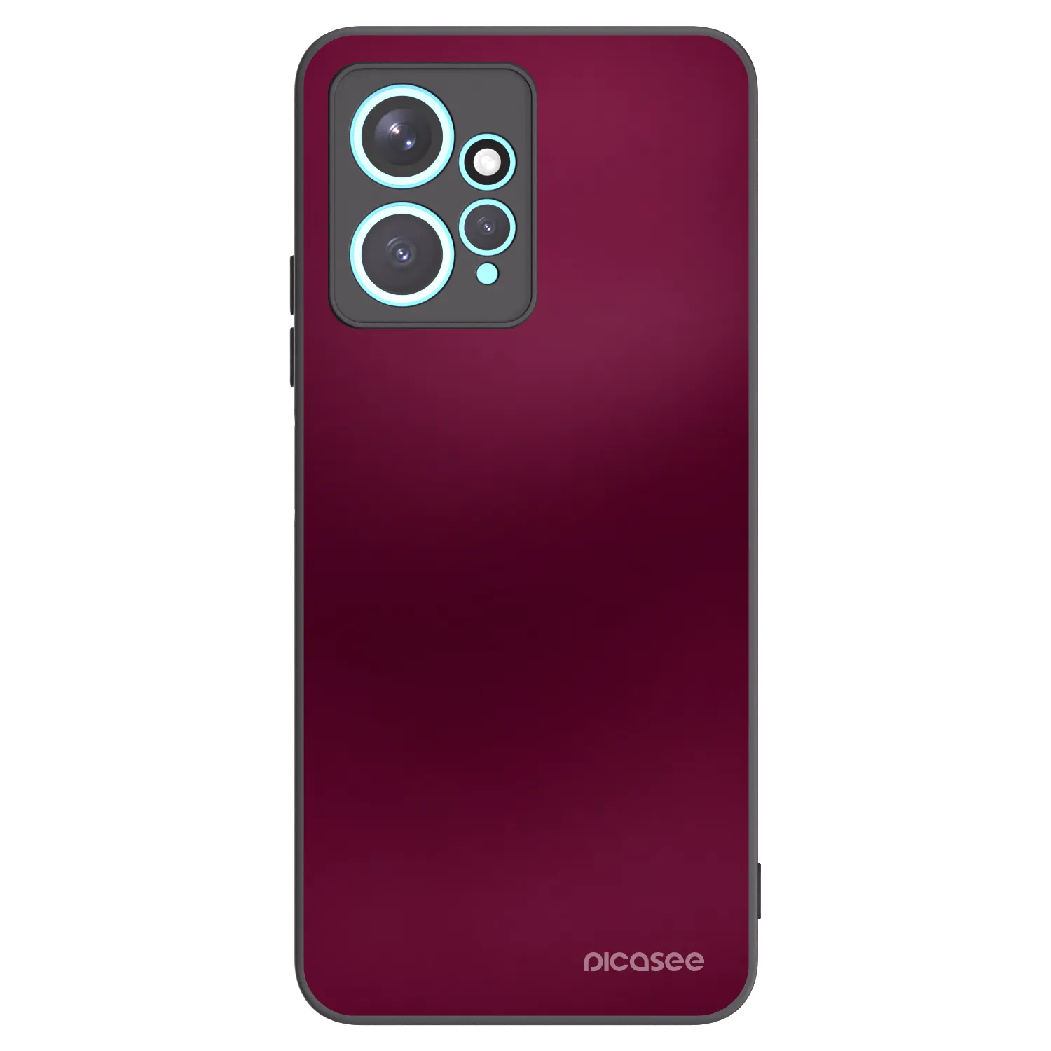 Picasee silikonowe czarne etui na Xiaomi Redmi Note 12 4G - Velvet Bordeaux
