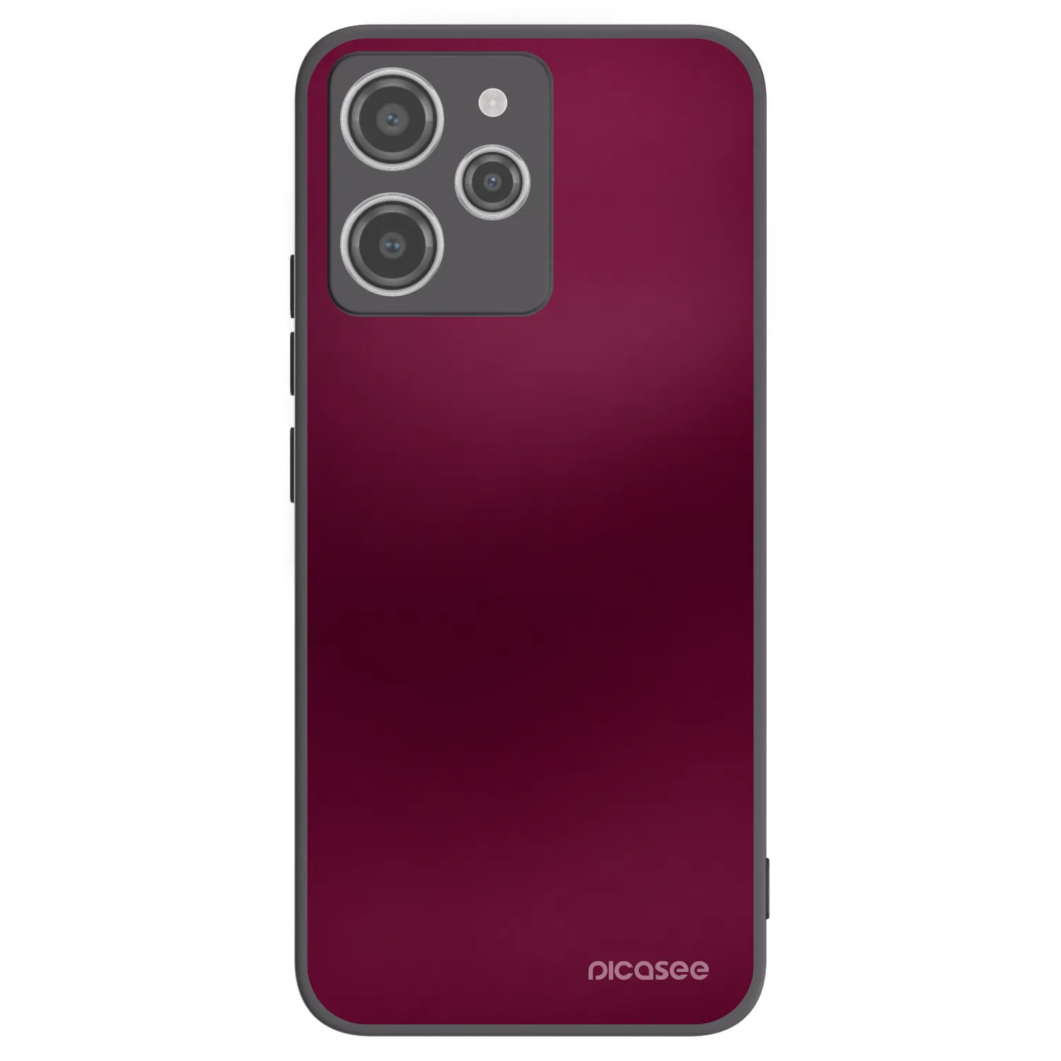 Picasee silikonowe czarne etui na Xiaomi Redmi 12 4G - Velvet Bordeaux
