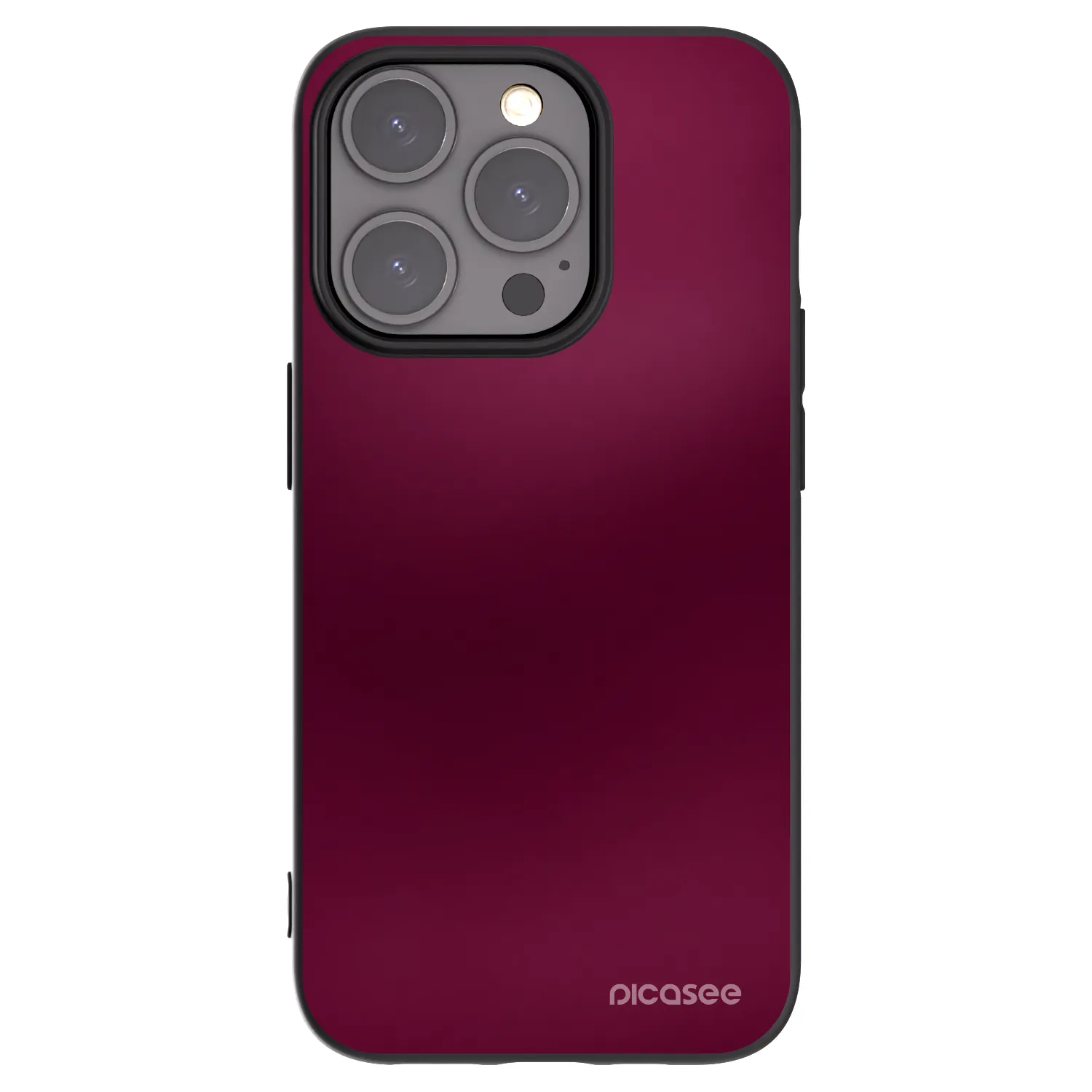 Picasee silikonowe czarne etui na Apple iPhone 15 Pro - Velvet Bordeaux