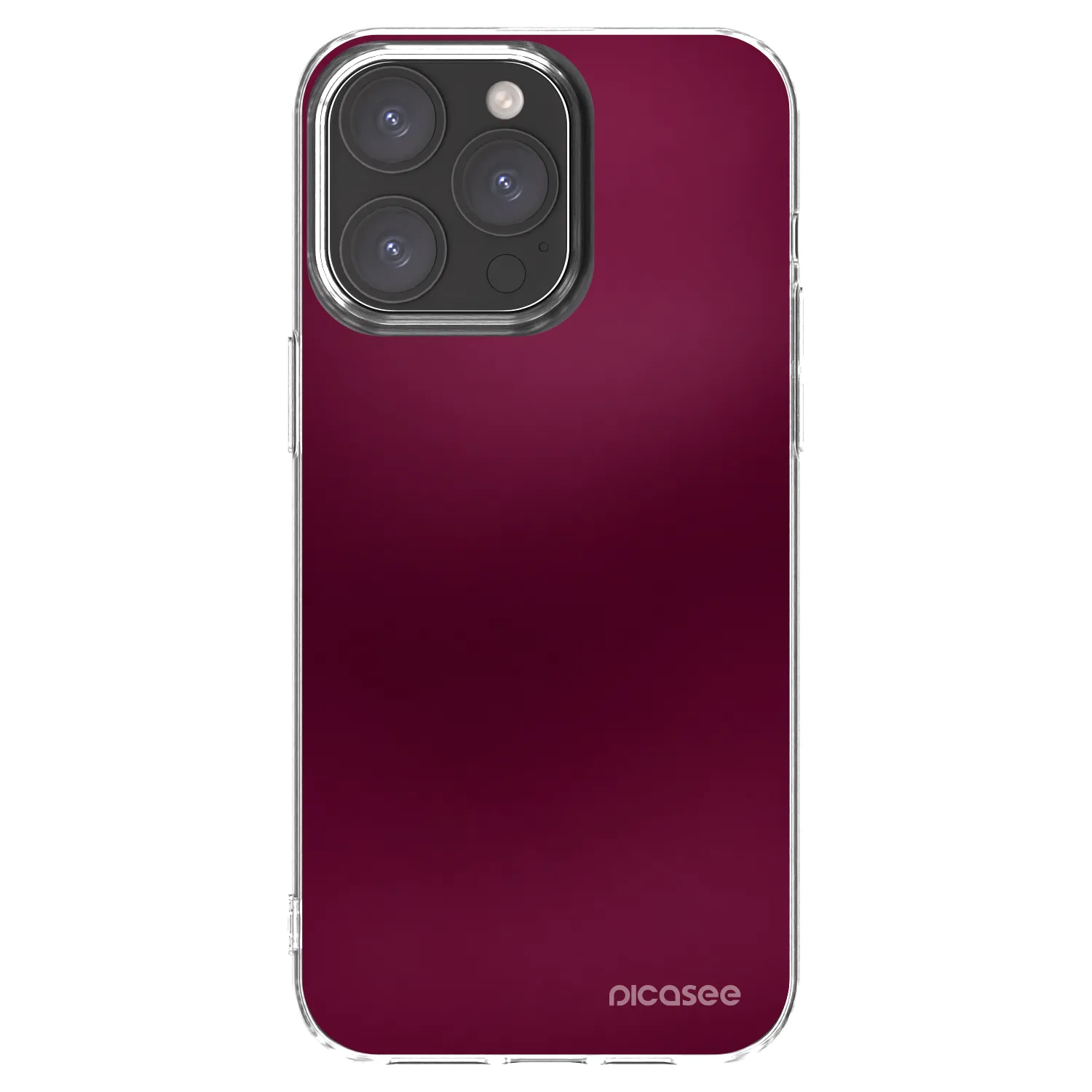 Picasee silikonowe przeźroczyste etui na Apple iPhone 15 Pro Max - Velvet Bordeaux