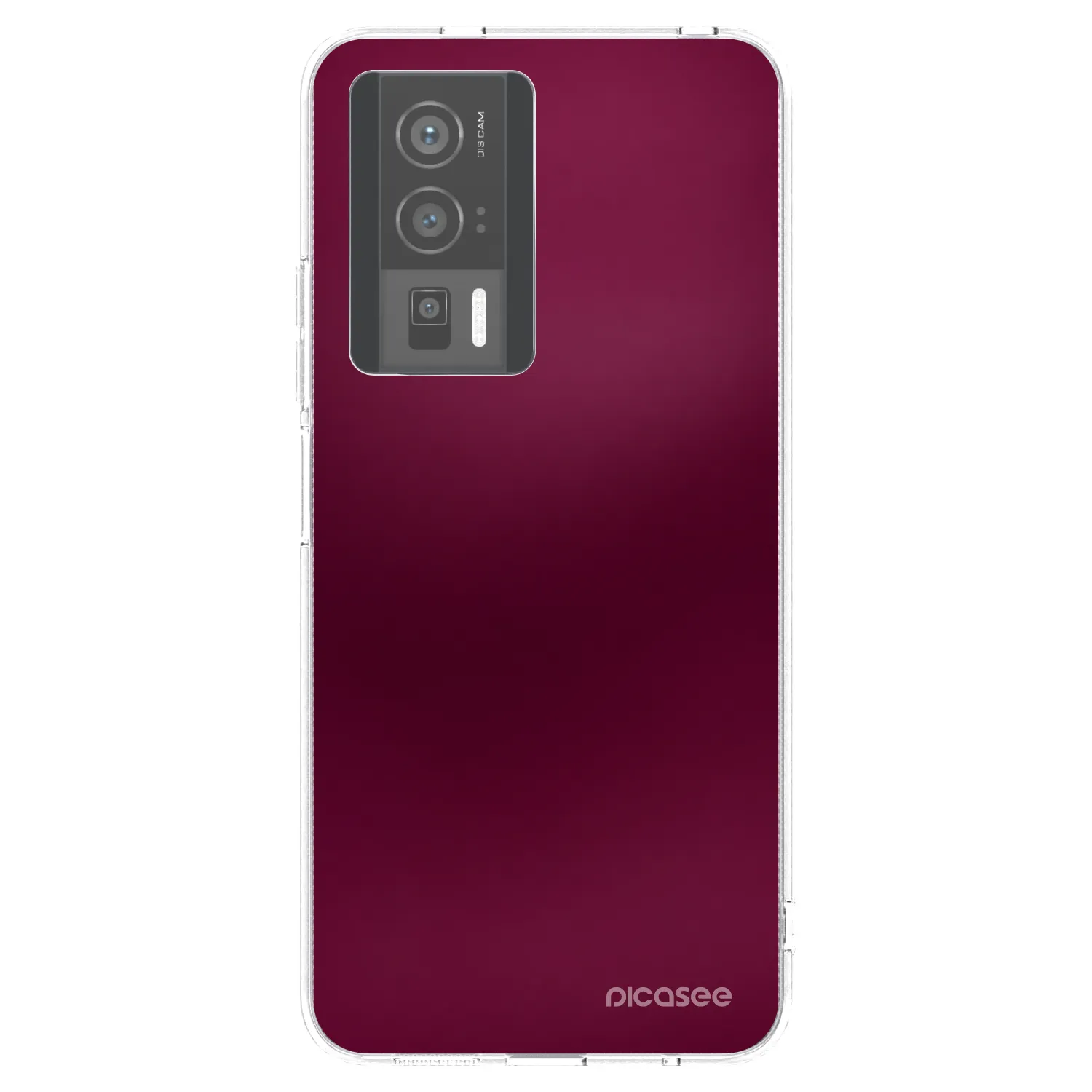 Picasee silikonowe przeźroczyste etui na Xiaomi Poco F5 Pro 5G - Velvet Bordeaux
