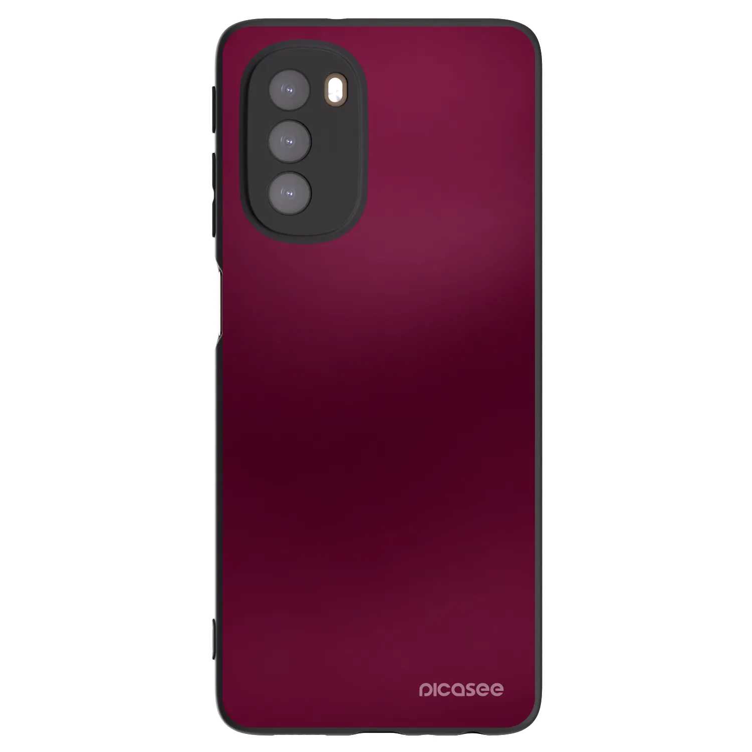 Picasee silikonowe czarne etui na Motorola Moto G51 - Velvet Bordeaux