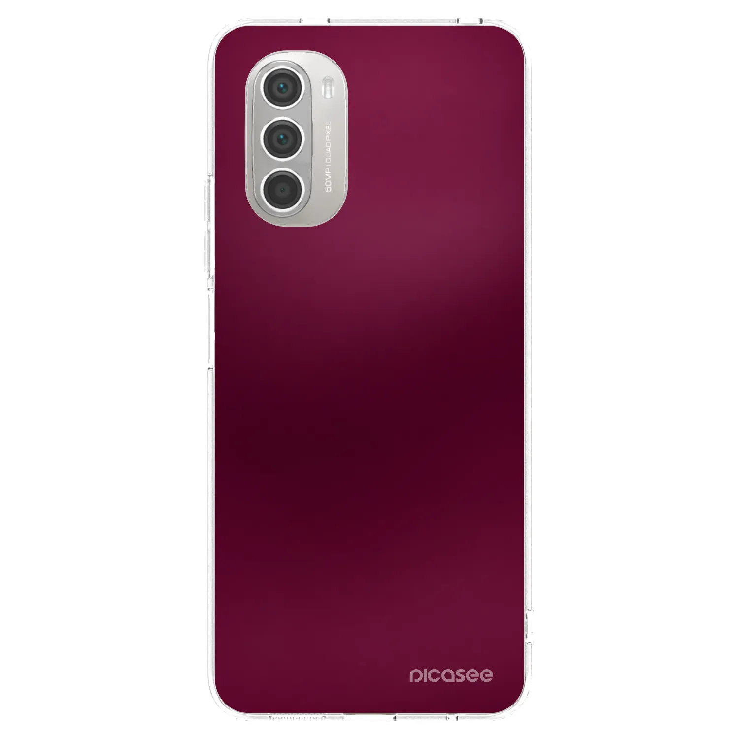 Picasee silikonowe przeźroczyste etui na Motorola Moto G51 - Velvet Bordeaux
