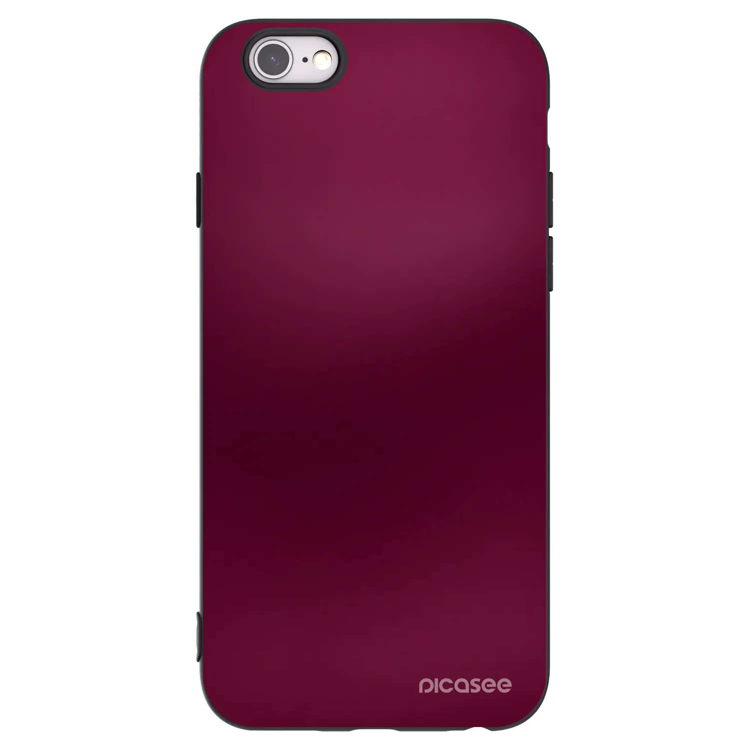 Picasee silikonowe czarne etui na Apple iPhone 6/6S - Velvet Bordeaux