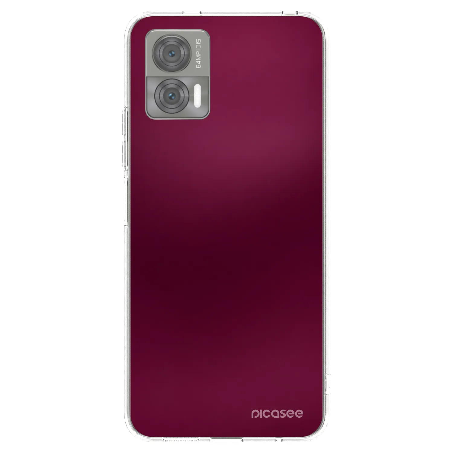 Picasee silikonowe przeźroczyste etui na Motorola Edge 30 Neo - Velvet Bordeaux