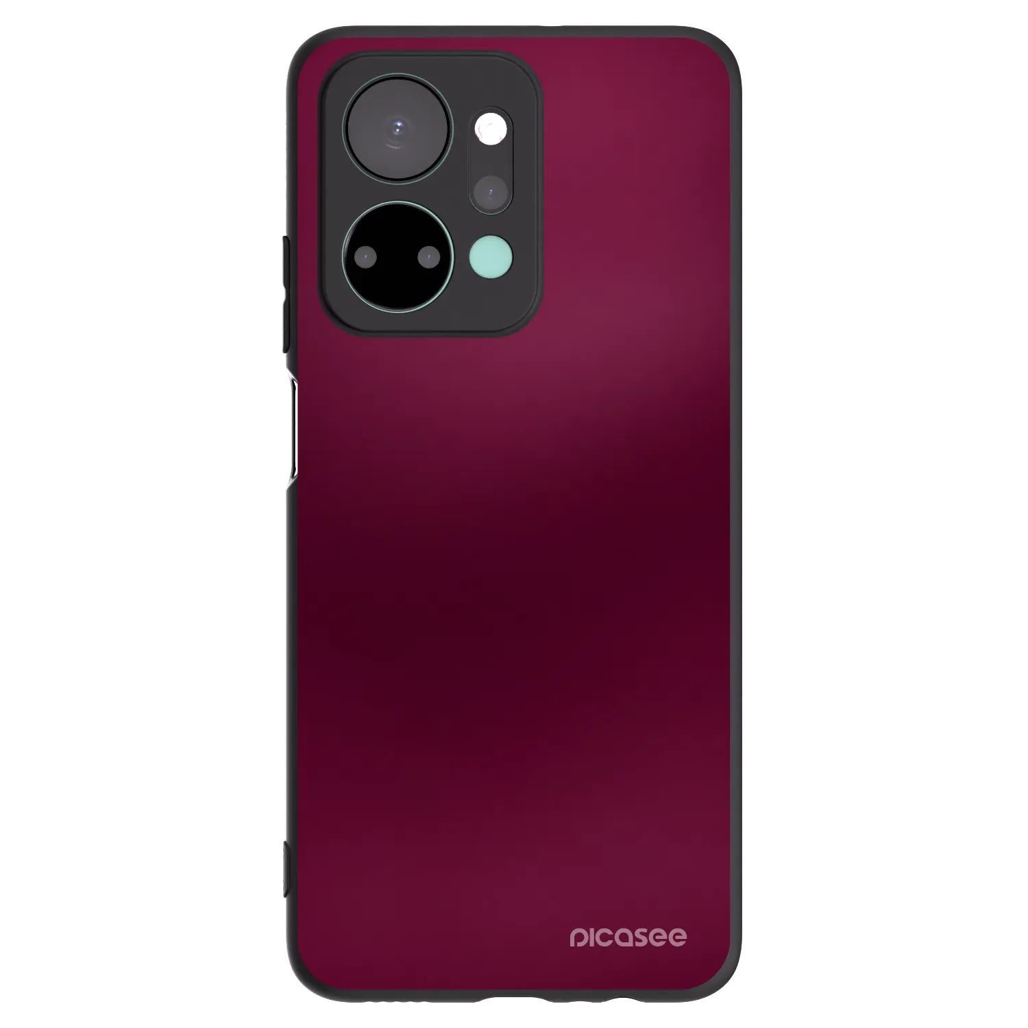 Picasee silikonowe czarne etui na Honor X7a - Velvet Bordeaux