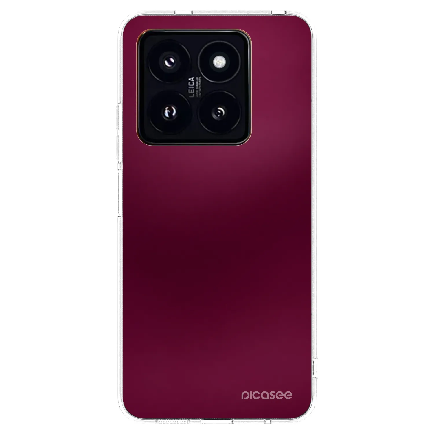 Picasee silikonowe przeźroczyste etui na Xiaomi 14 Pro - Velvet Bordeaux