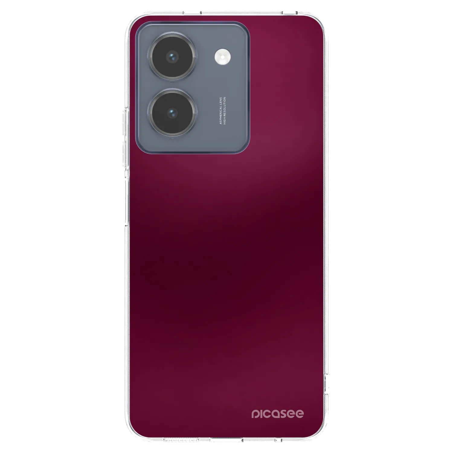 Picasee silikonowe przeźroczyste etui na Vivo Y36 4G - Velvet Bordeaux