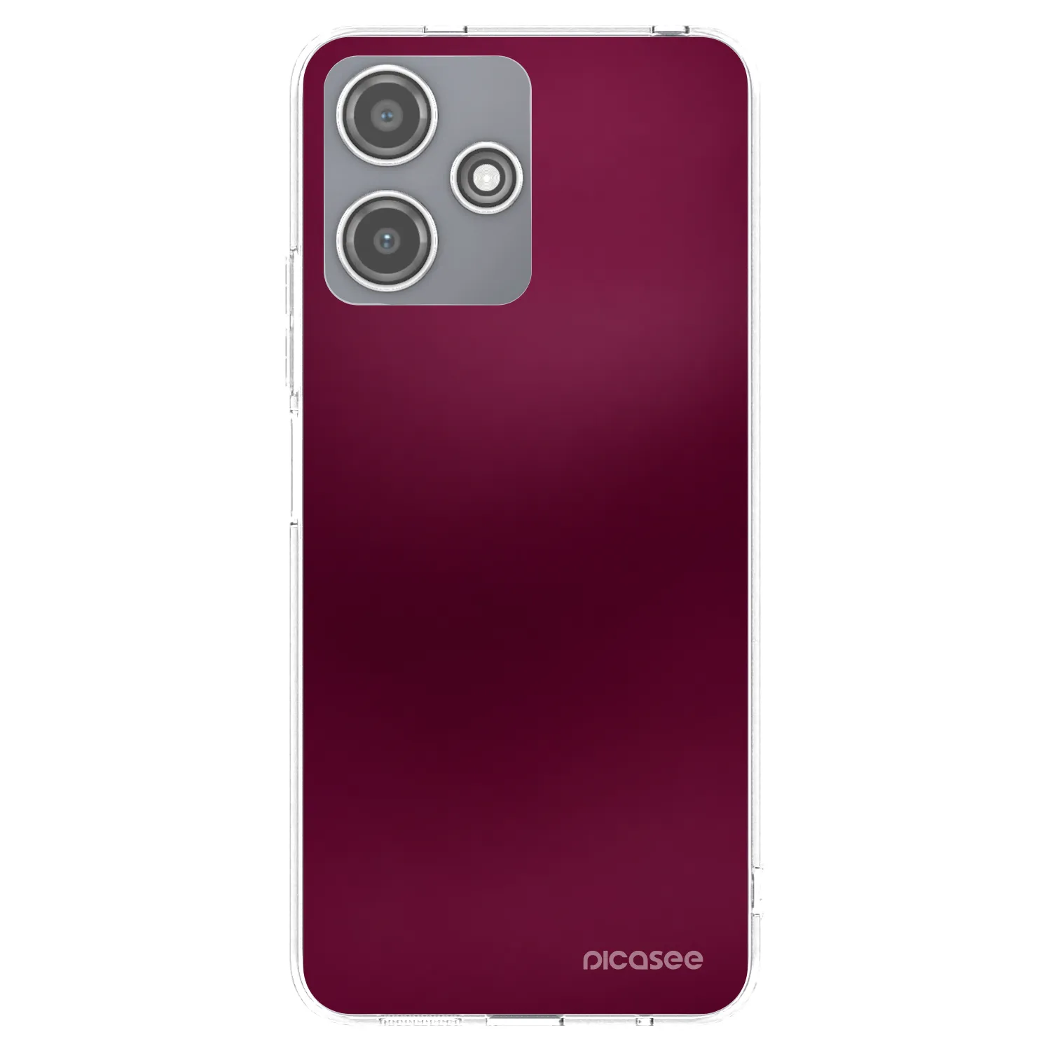 Picasee silikonowe przeźroczyste etui na Xiaomi Redmi 12 5G - Velvet Bordeaux