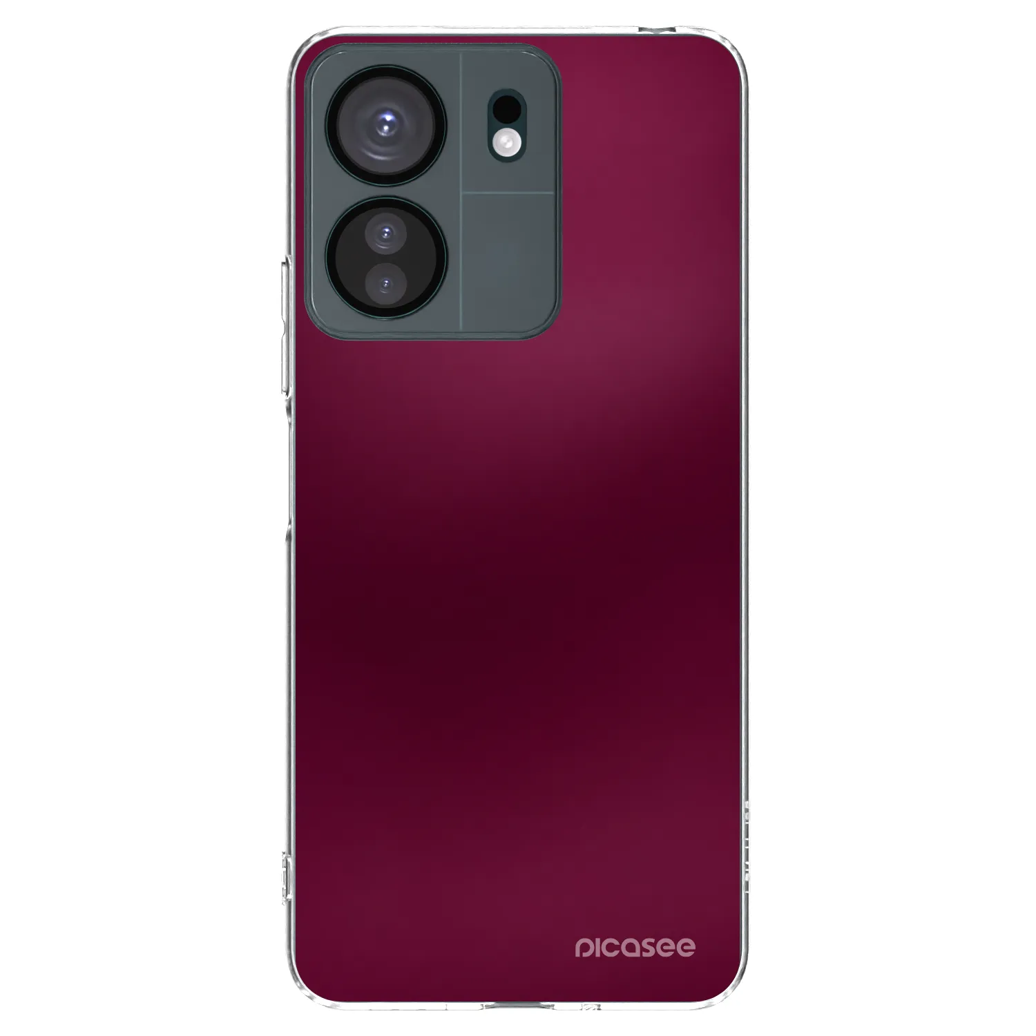 Picasee silikonowe przeźroczyste etui na Xiaomi Redmi 13C 4G - Velvet Bordeaux