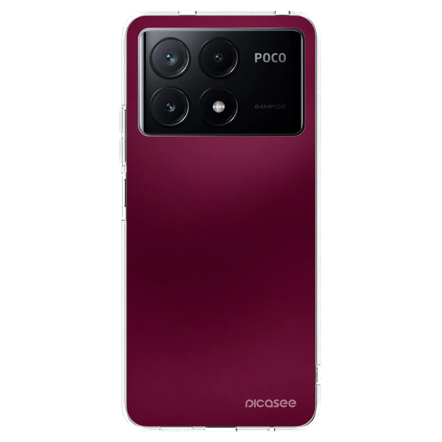Picasee silikonowe przeźroczyste etui na Xiaomi Poco X6 Pro - Velvet Bordeaux
