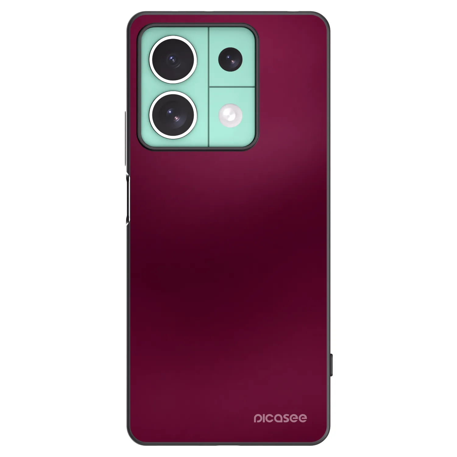 Picasee silikonowe czarne etui na Xiaomi Redmi Note 13 5G - Velvet Bordeaux