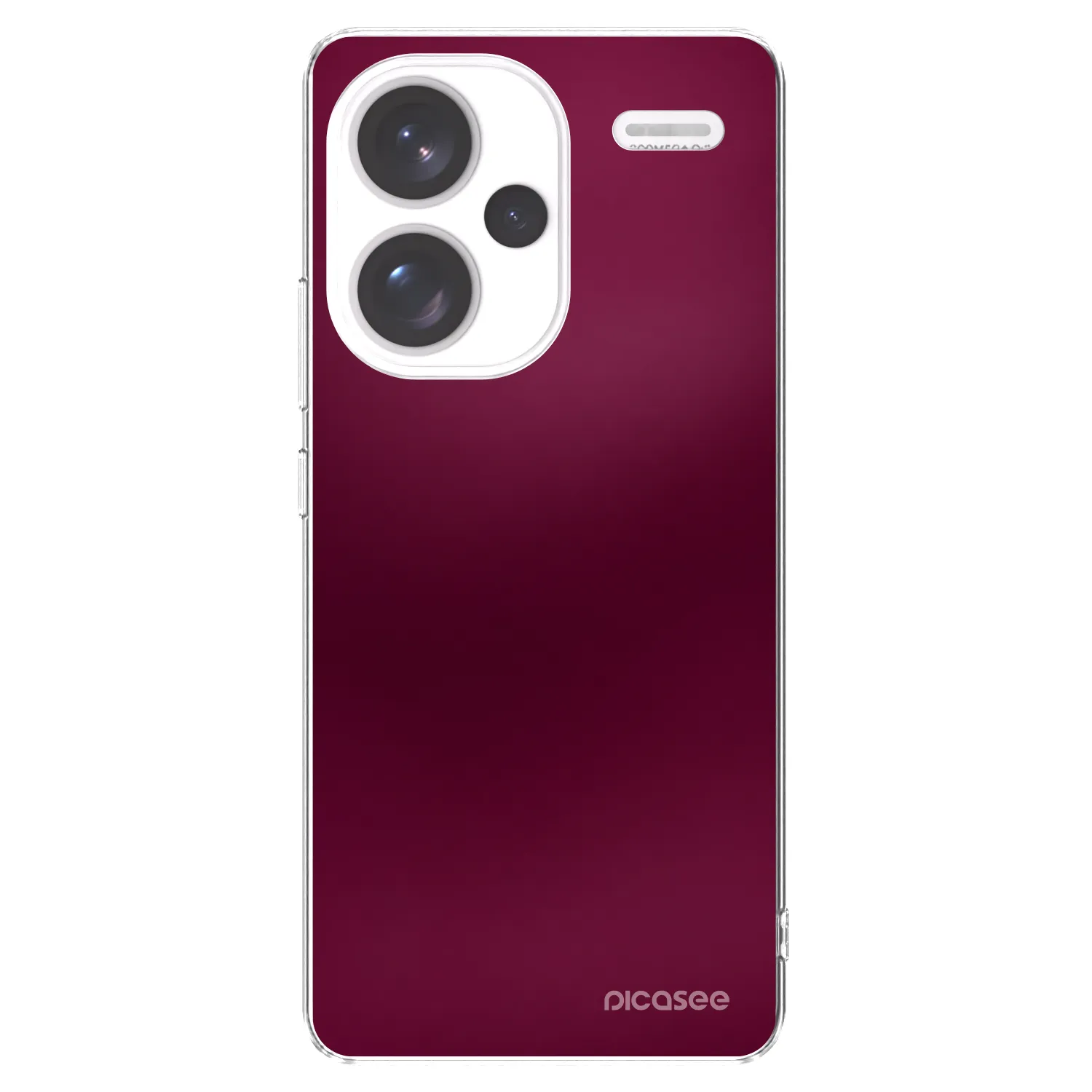 Picasee silikonowe przeźroczyste etui na Xiaomi Redmi Note 13 Pro+ 5G - Velvet Bordeaux